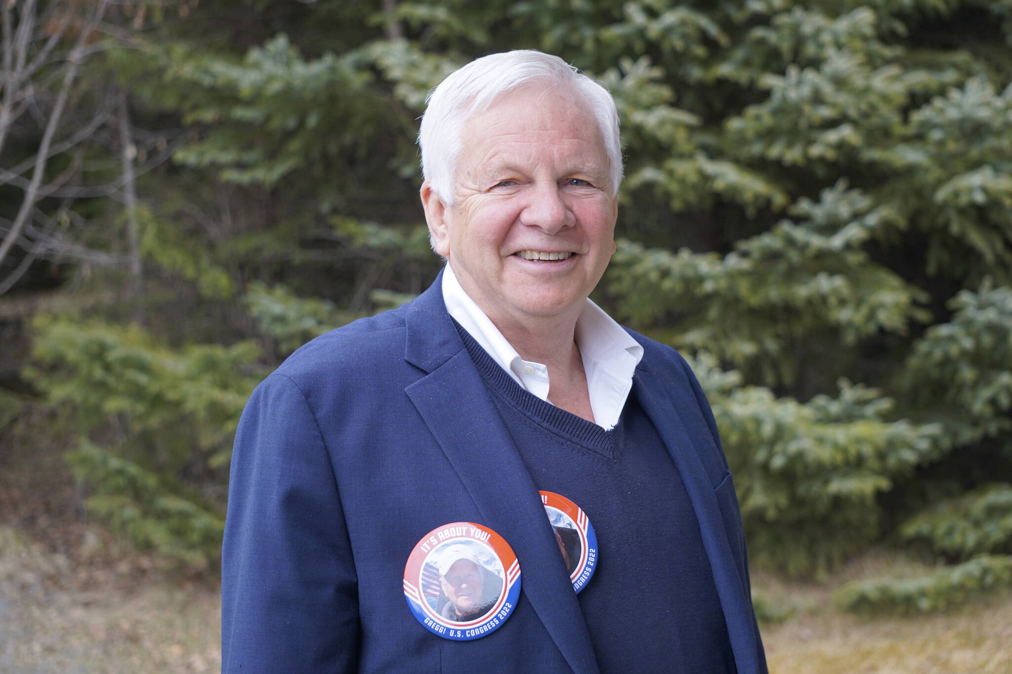 Gregg Brelsford, an independent candidate for Alaska’s U.S. House of Representatives seat, poses for a photo on Friday, April 15, 2022, in Homer, Alaska. (Photo by Michael Armstrong/Homer New)
