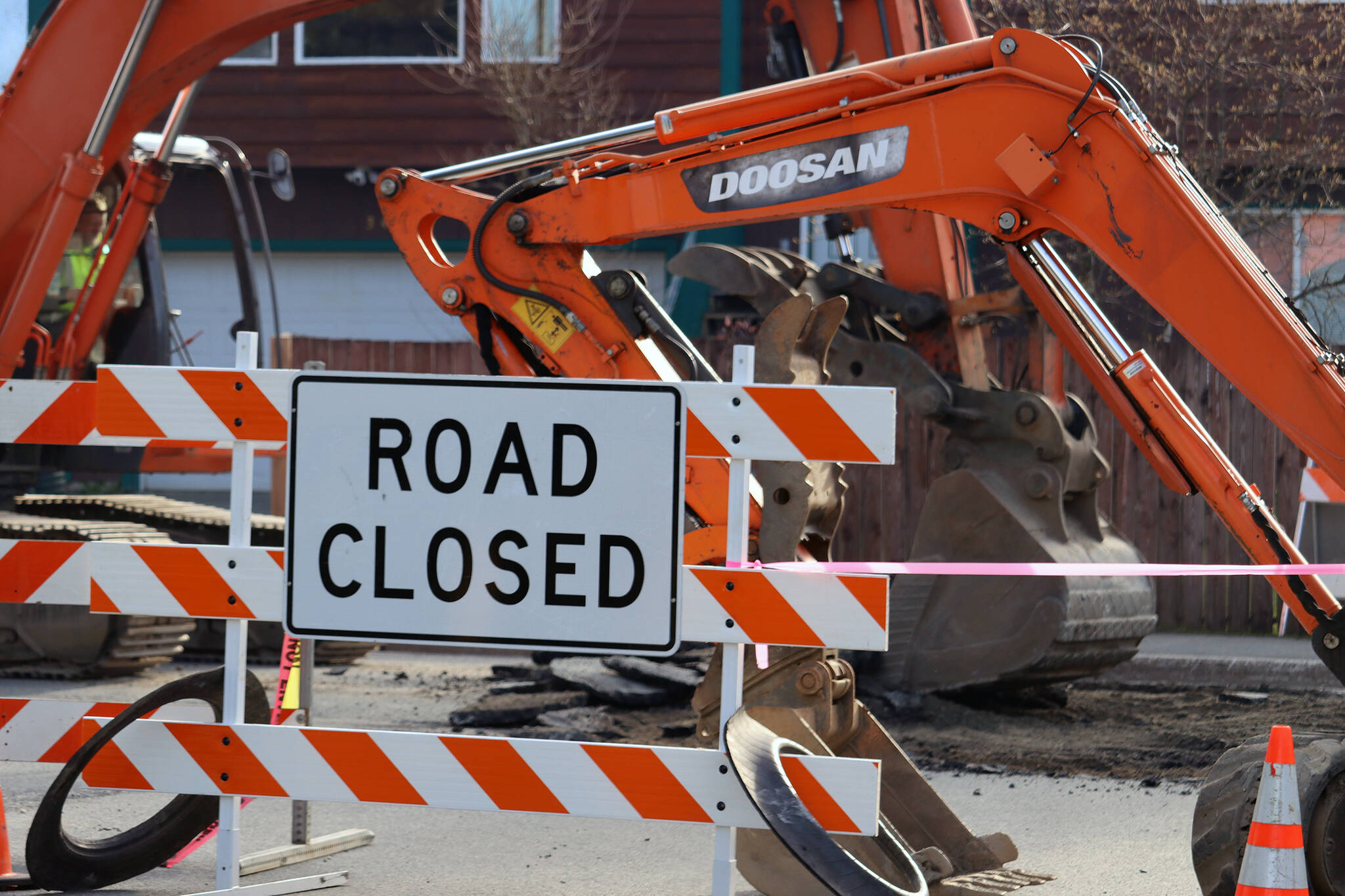 There will be substantial disruptions to traffic on Tongass Boulevard for the next week as a reconstruction project takes place. (Ben Hohenstatt / Juneau Empire)