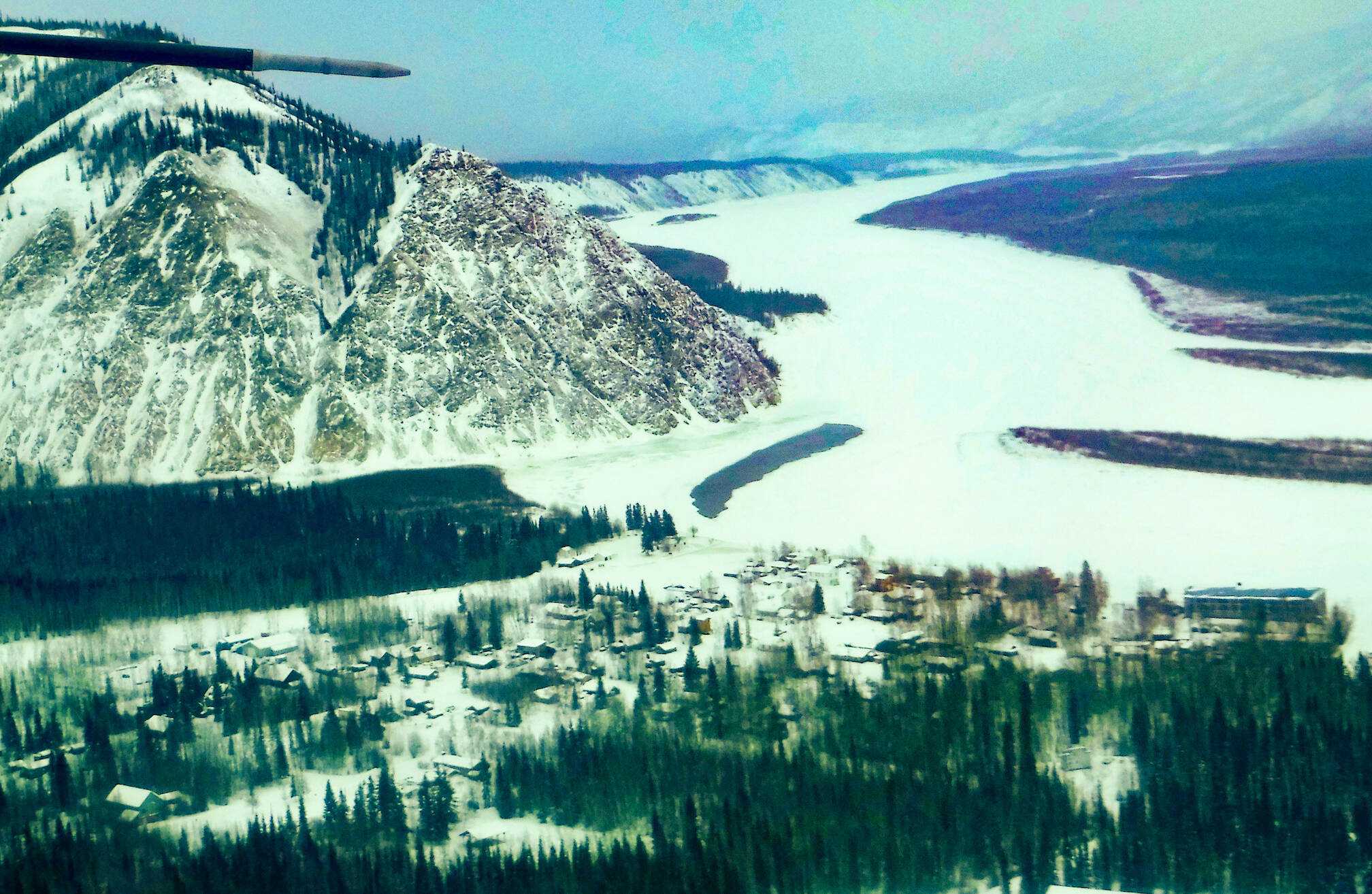 The frozen Yukon River at Eagle, Alaska, in February 2020. (Courtesy Photo / Ned Rozell)