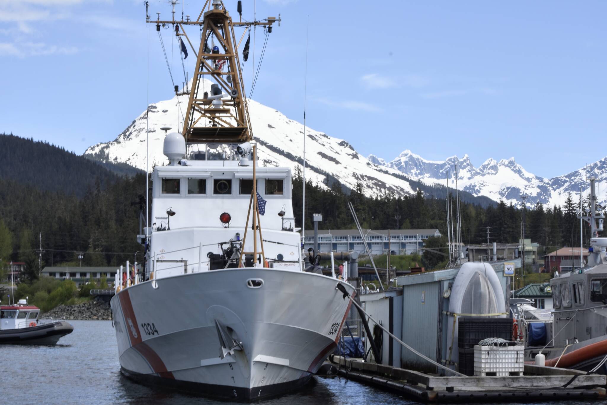 The U.S.C.G. cutter Liberty, homeported in Juneau for 33 years, is being re-homeported in Valdez, and as a send-off to the community the ship was open for tours on Thursday, May 26, 2022. (Peter Segall / Juneau Empire)