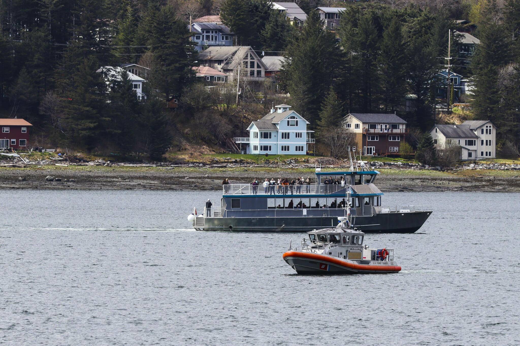 Michael S. Lockett / Juneau Empire File
A Coast Guard 45-foot Response Boat-Medium from Sector Juneau rescued a pair of kayakers in distress near Spuhn Island on Saturday.