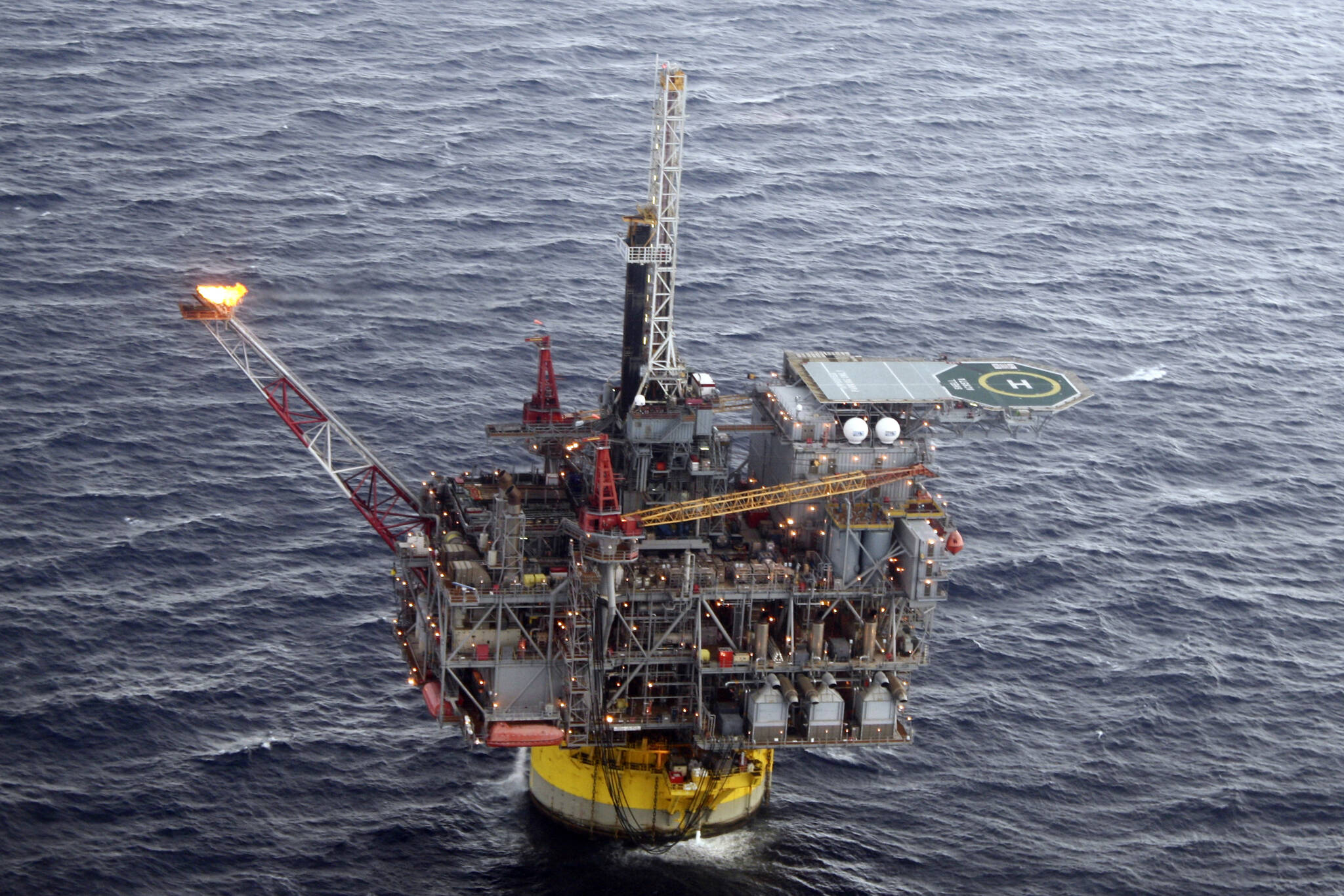 This October 2011 photo, shows the Perdido oil platform located about 200 miles south of Galveston, Texas, in the Gulf of Mexico. The Biden administration is proposing up to 10 oil and gas lease sales in the Gulf of Mexico and one in Alaska over the next five years. The announcement on Friday, July 1, 2022, said fewer lease sales or even zero could occur, with a final decision not due for months. (AP Photo / Jon Fahey)