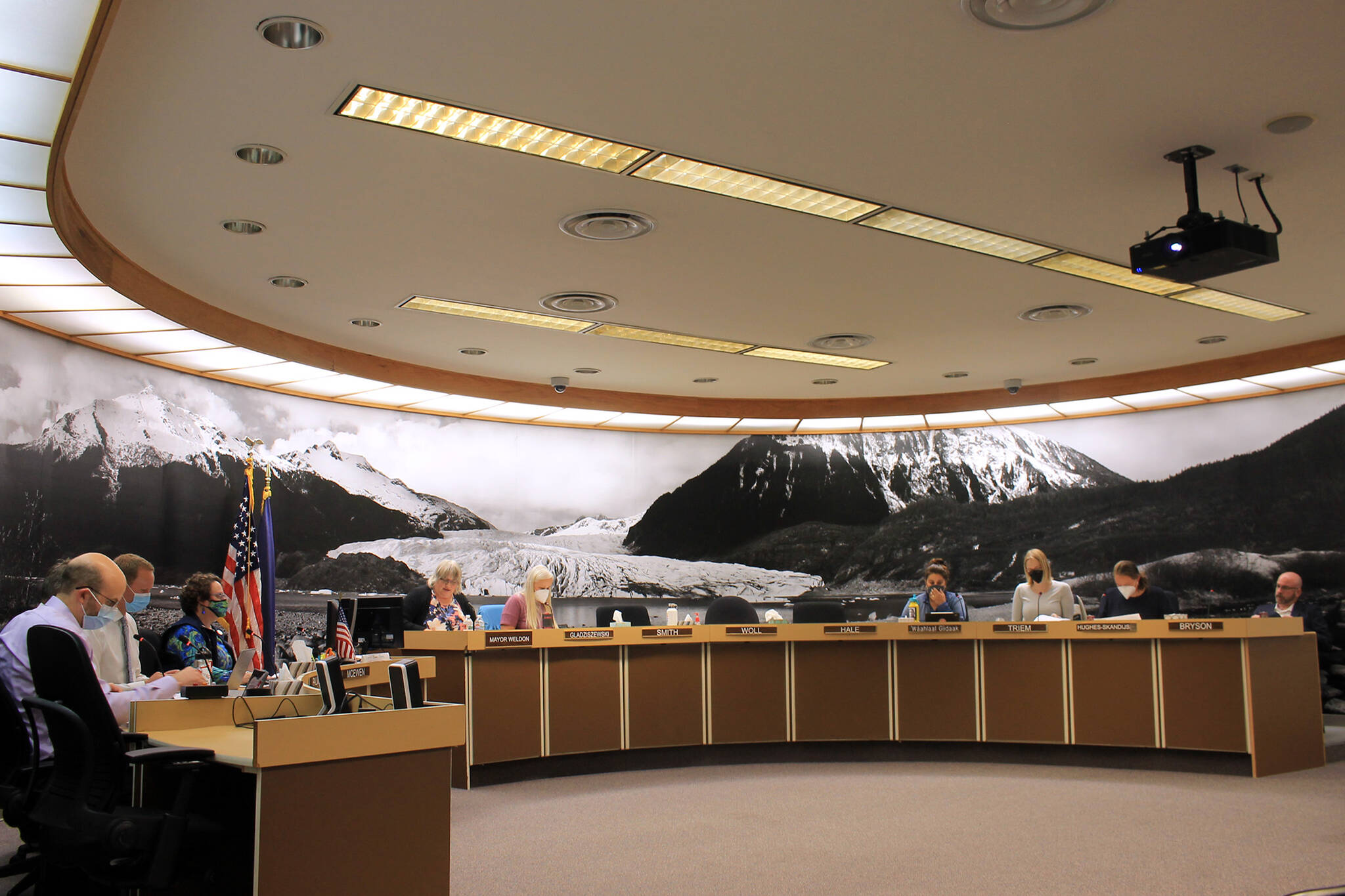 The City Borough of Juneau Assembly adopted an ordinance on Monday night that appropriated a $333,402 federal grant fund to be used to build a retaining wall and repave the parking lot at the AWARE site. (Clarise Larson / Juneau Empire)