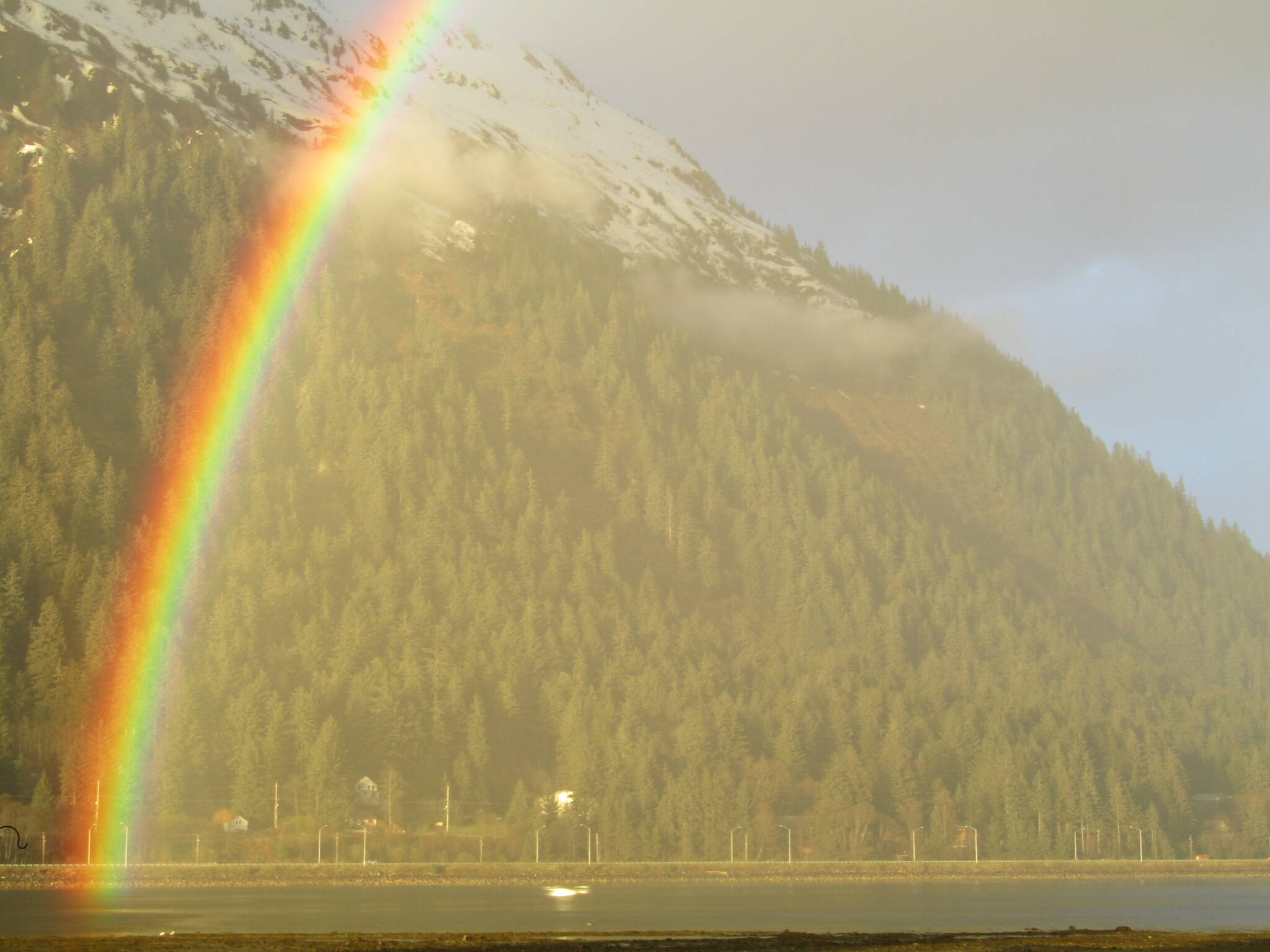 This mid-July photo shows a rainbow over the Gastineau Channel. (Courtesy Photo / Dave Hill)