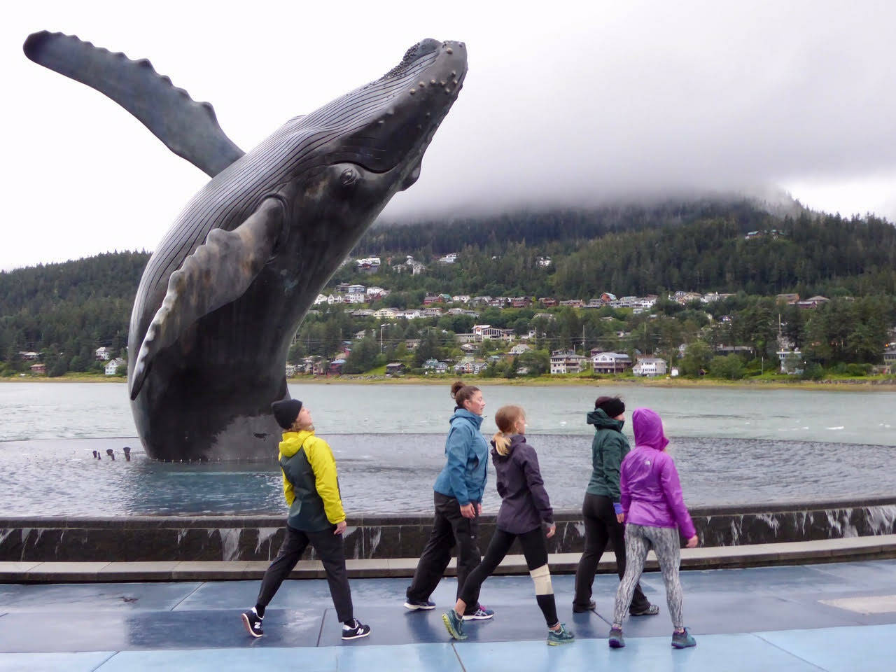 Dancers rehearsed in front of “Tahku,” the whale sculpture ahead of the Climate Fair for a Cool Planet in 2021. (Contributed / Mike Tobin)