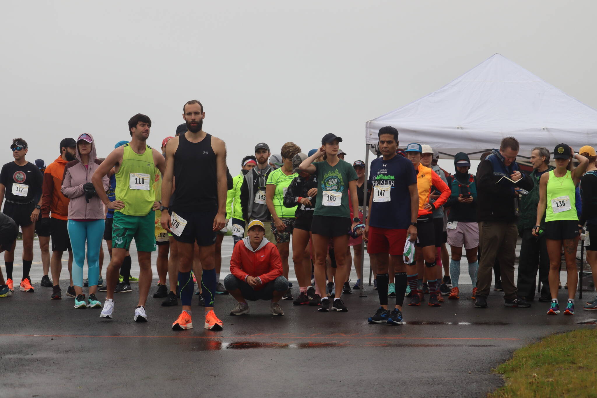 Three separate start times for this year’s 2022 Juneau Marathon, with the full marathon starting at 7 a.m. and the half marathon at 9 a.m. (Jonson Kuhn / Juneau Empire)