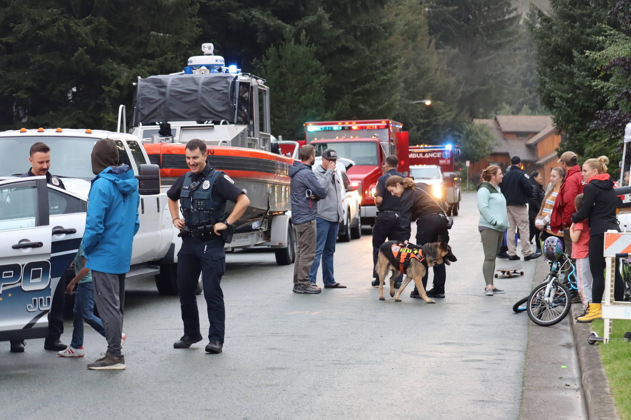 Plenty of community engagement to go around at Juneau’s 14th Annual National Night Out on Aug. 2 within several neighborhoods from around town. (Jonson Kuhn / Juneau Empire)
