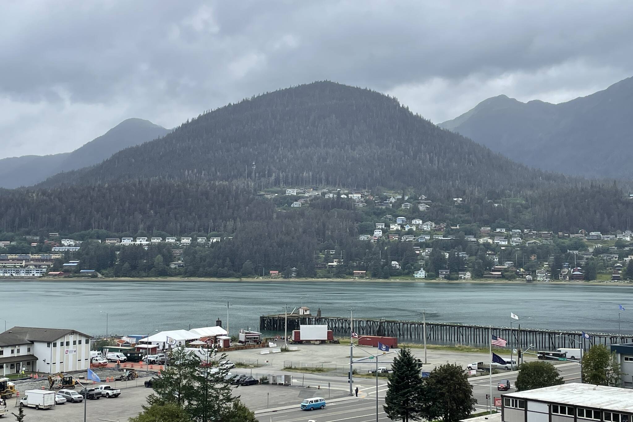 Norwegian Cruise Line announced Tuesday that it would donate a 2.9-acre plot of land owned by the cruise line since 2019 on Juneau’s harborfront to Huna Totem Corp. to develop. (Michael S. Lockett / Juneau Empire)
