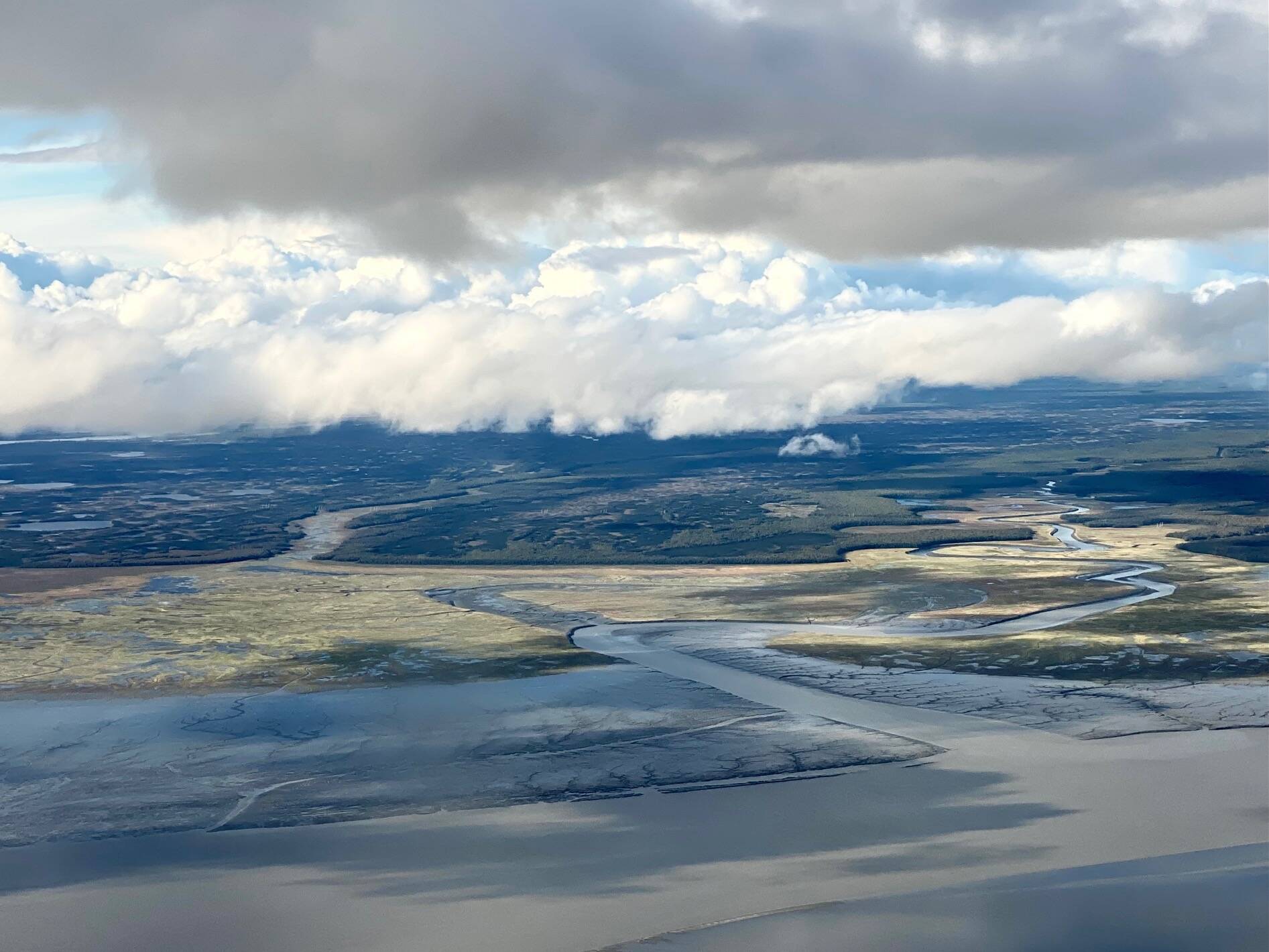 The Anchorage mud flats seen on the airport approach. (Courtesy Photo / Denise Carroll)