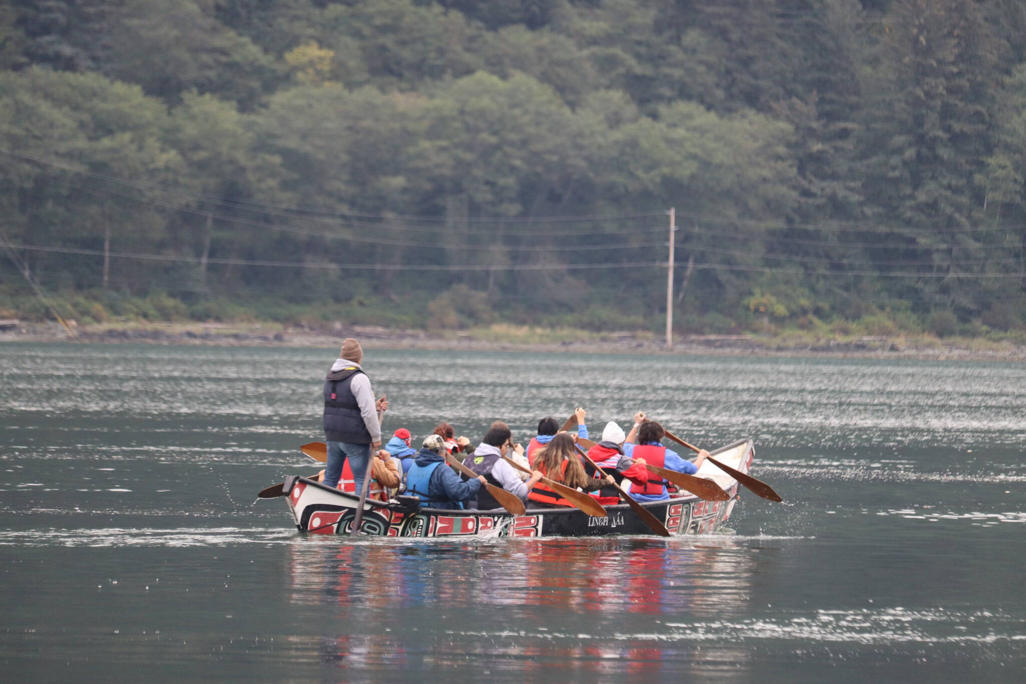 The healing canoe rides offered on Saturday, Sept. 10 were reserved for suicide lost and attempt survivors and were offered by One People Canoe Society. (Jonson Kuhn / Juneau Empire)