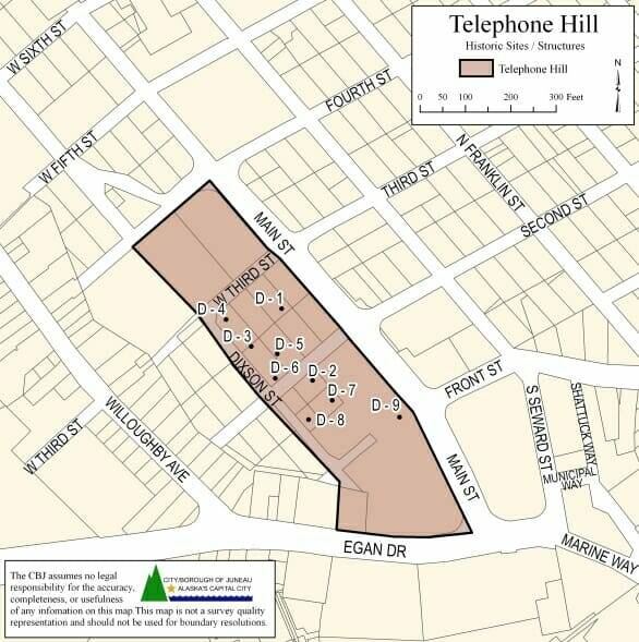 This is a overview map of the Telephone Hill area. (Courtesy / City and Borough of Juneau)