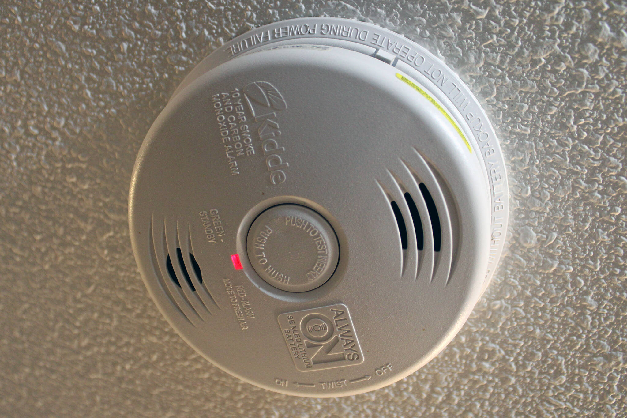 Thanks to a grant awarded to CCFR through State Farm, the department has a large number of smoke alarms on hand for anyone who might not already have one or the one they have is faulty. Firefighters are available to drop them off at people’s home if need be. (Ben Hohenstatt / Juneau Empire File)