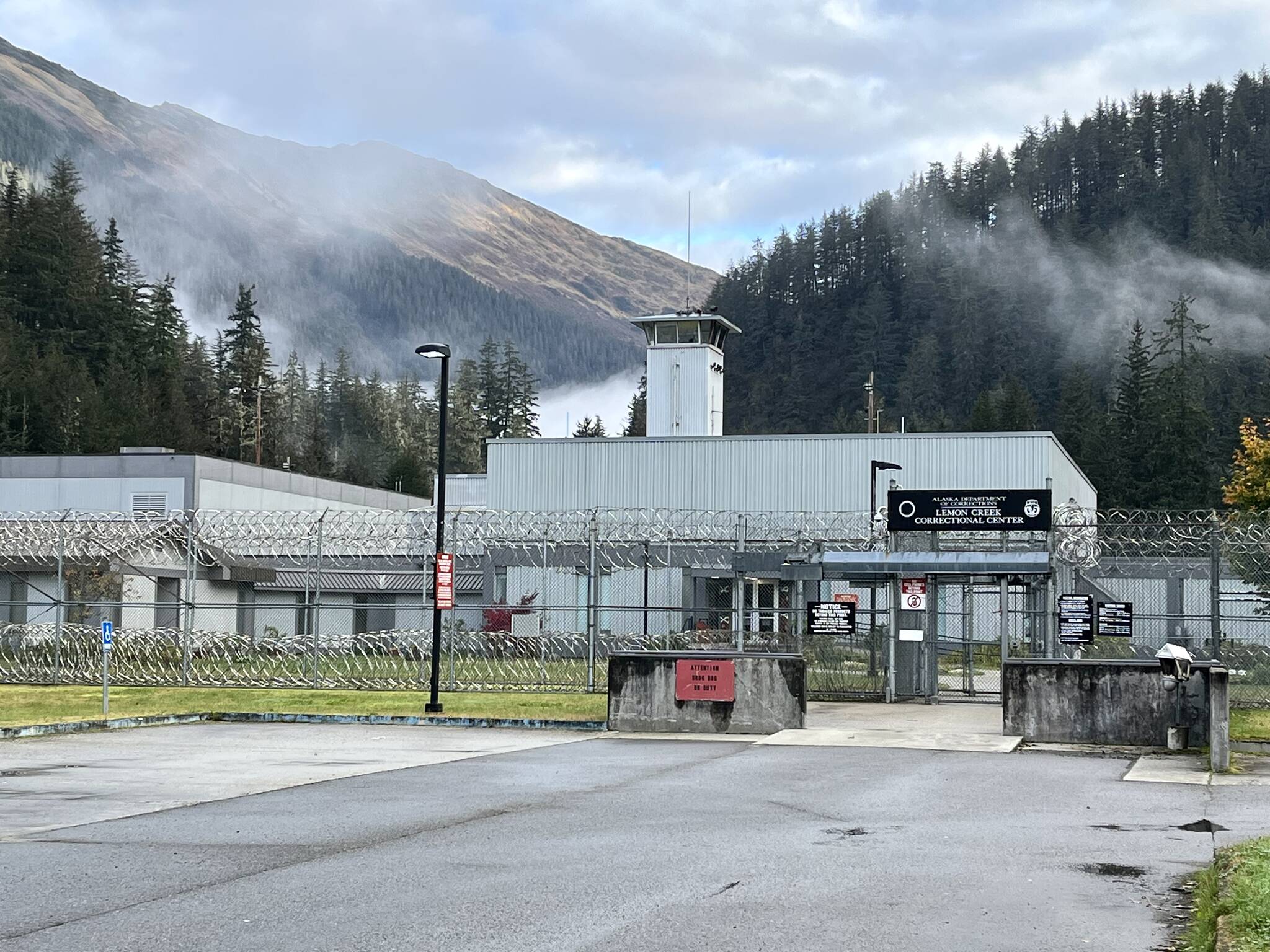 This photo shows Lemon Creek Correctional Center in Juneau, which over several months transferred 20% of the prison’s population to facilities in South Central Alaska amid repairs. (Jonson Kuhn / Juneau Empire)