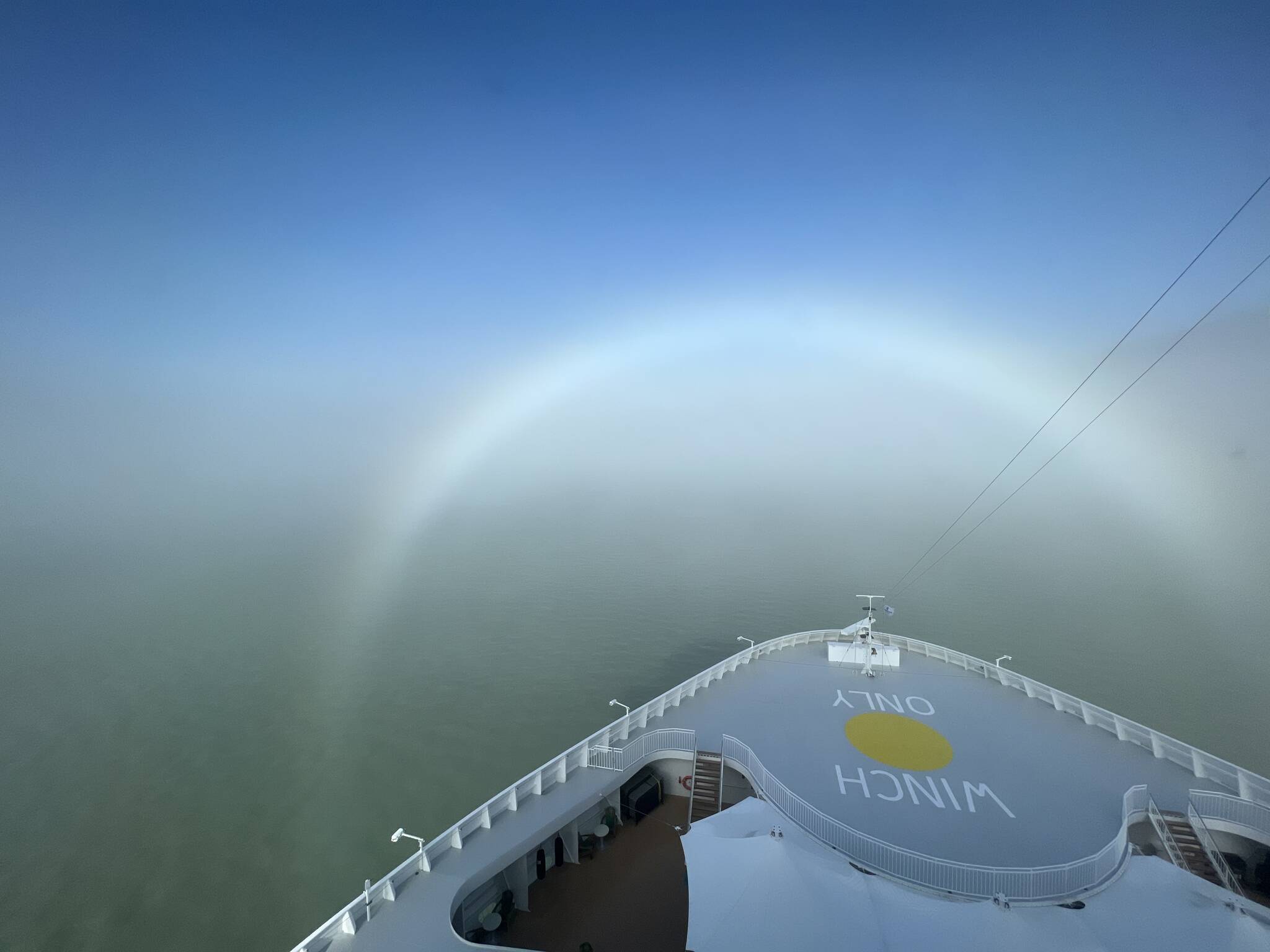 A “fogbow” on a northbound ship headed for Juneau in late summer. (Courtesy Photo / Paul F. Merrill)