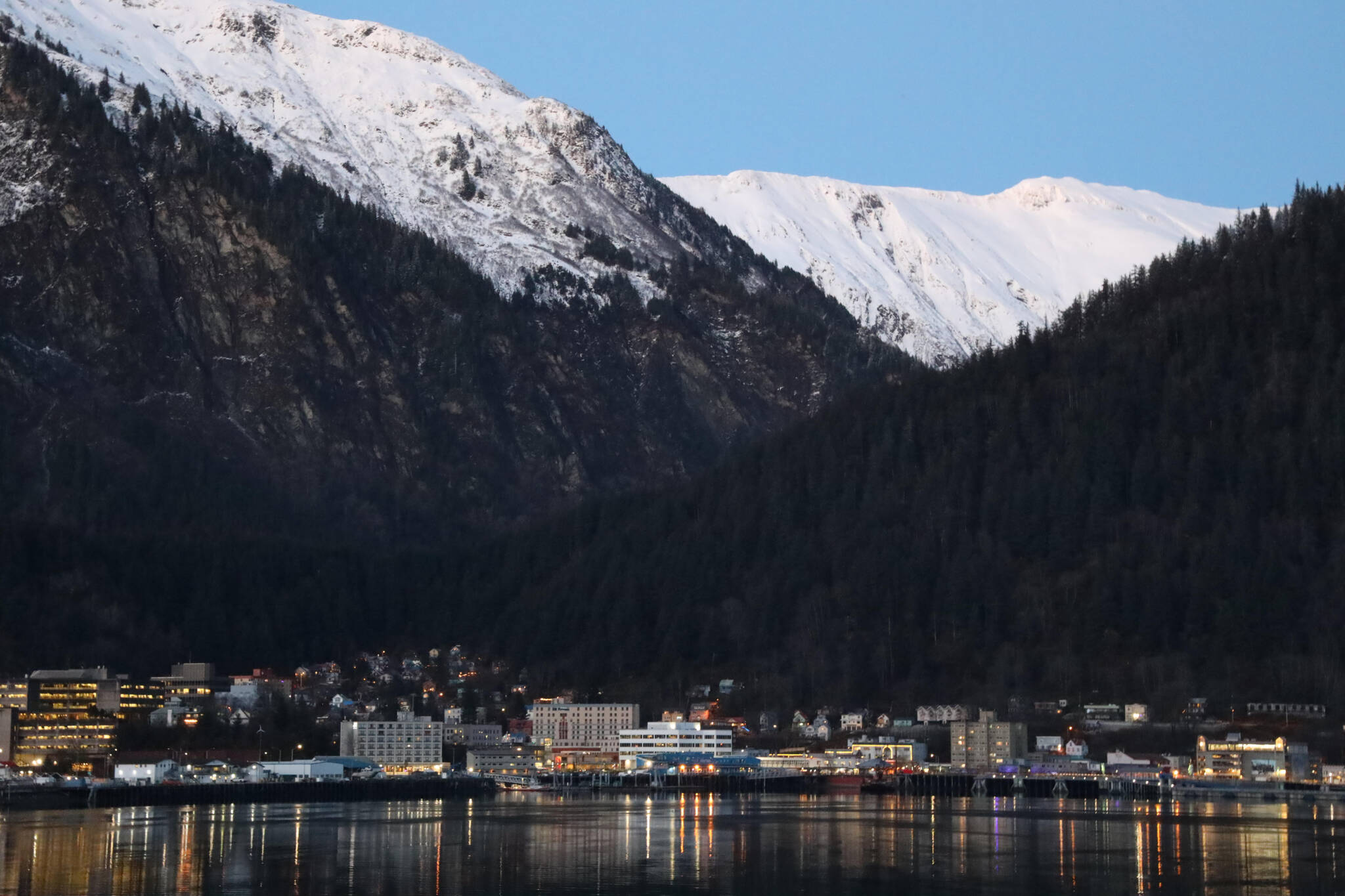 This photo shows downtown Juneau in late October. A recent study looked at the causes of worsening affordability and availability of housing in Juneau and found that demographic change in Juneau’s population is among the largest factors. (Clarise Larson / Juneau Empire)