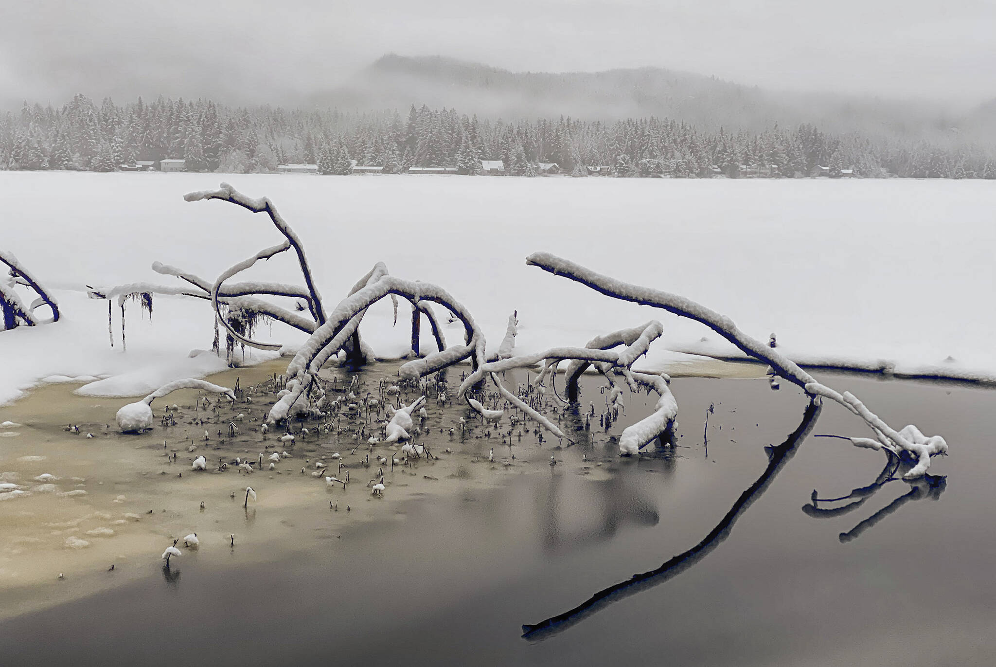 This photo shows a winter scene at Auke Lake. (Courtesy Photo / Kenneth Gill, gillfoto)