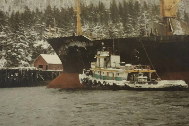 Courtesy / Tori Keso 
This is a photo of the Tagish next to a larger vessel during the time it was owned by Mike and Helene Keso, the owners before Don Etheridge.