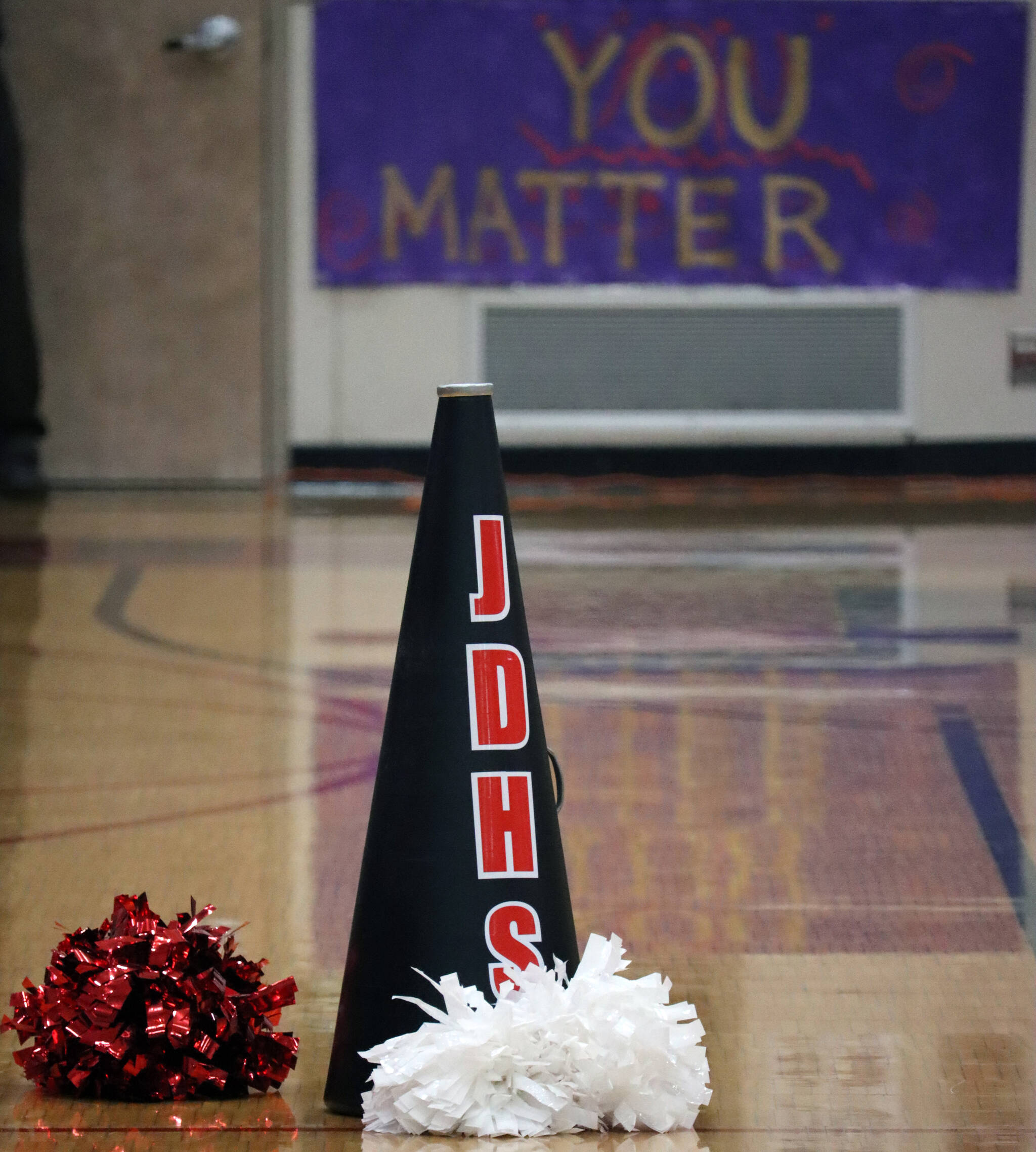 JDHS hosts an annual Take a Timeout to Talk - Suicide Prevention Awareness game on Wednesday. (Ben Hohenstatt / Juneau Empire File)