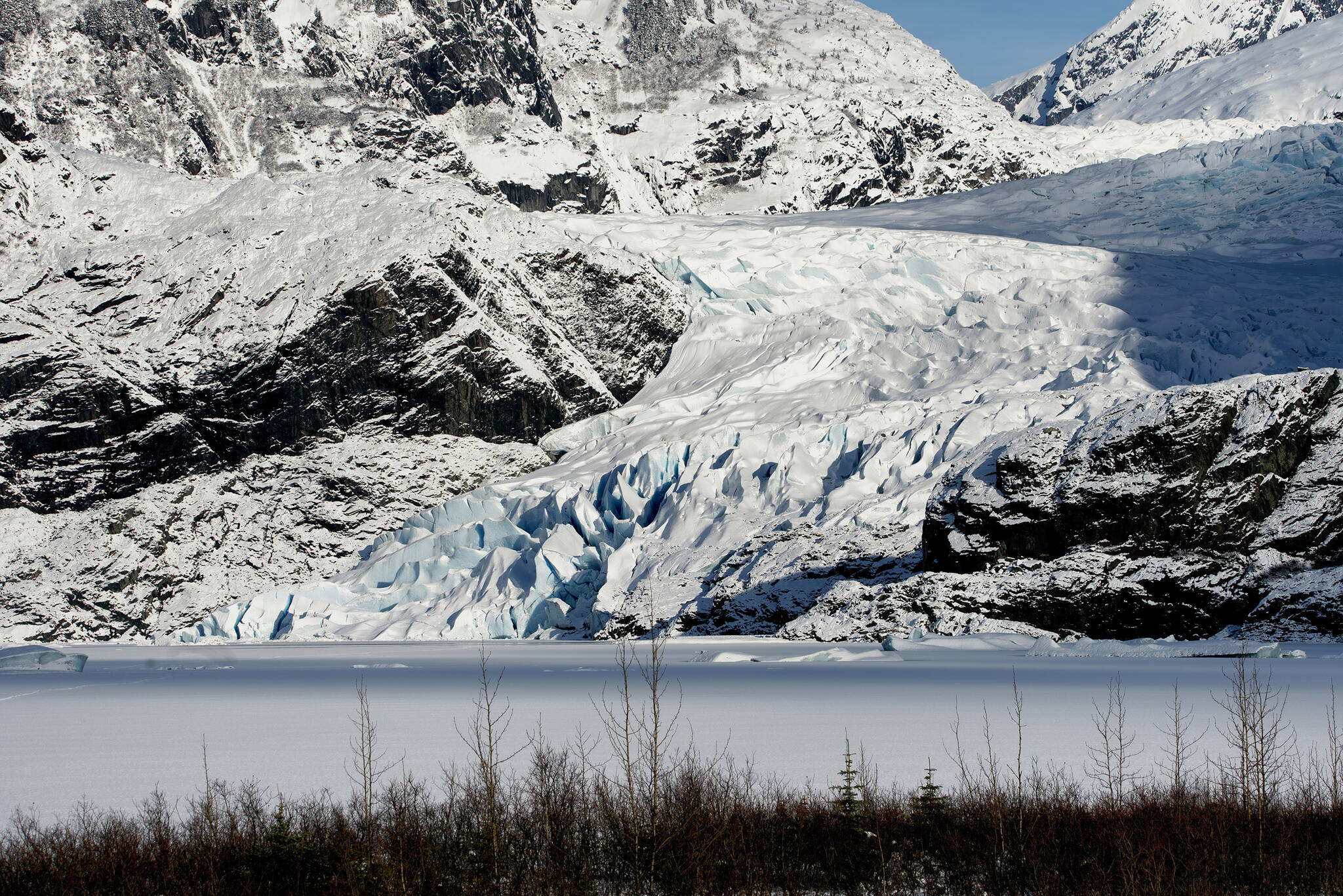 This photo shows the 2023 Face of the Mendenhall Glacier. (Courtesy Photo / Kenneth Gill, gillfoto)