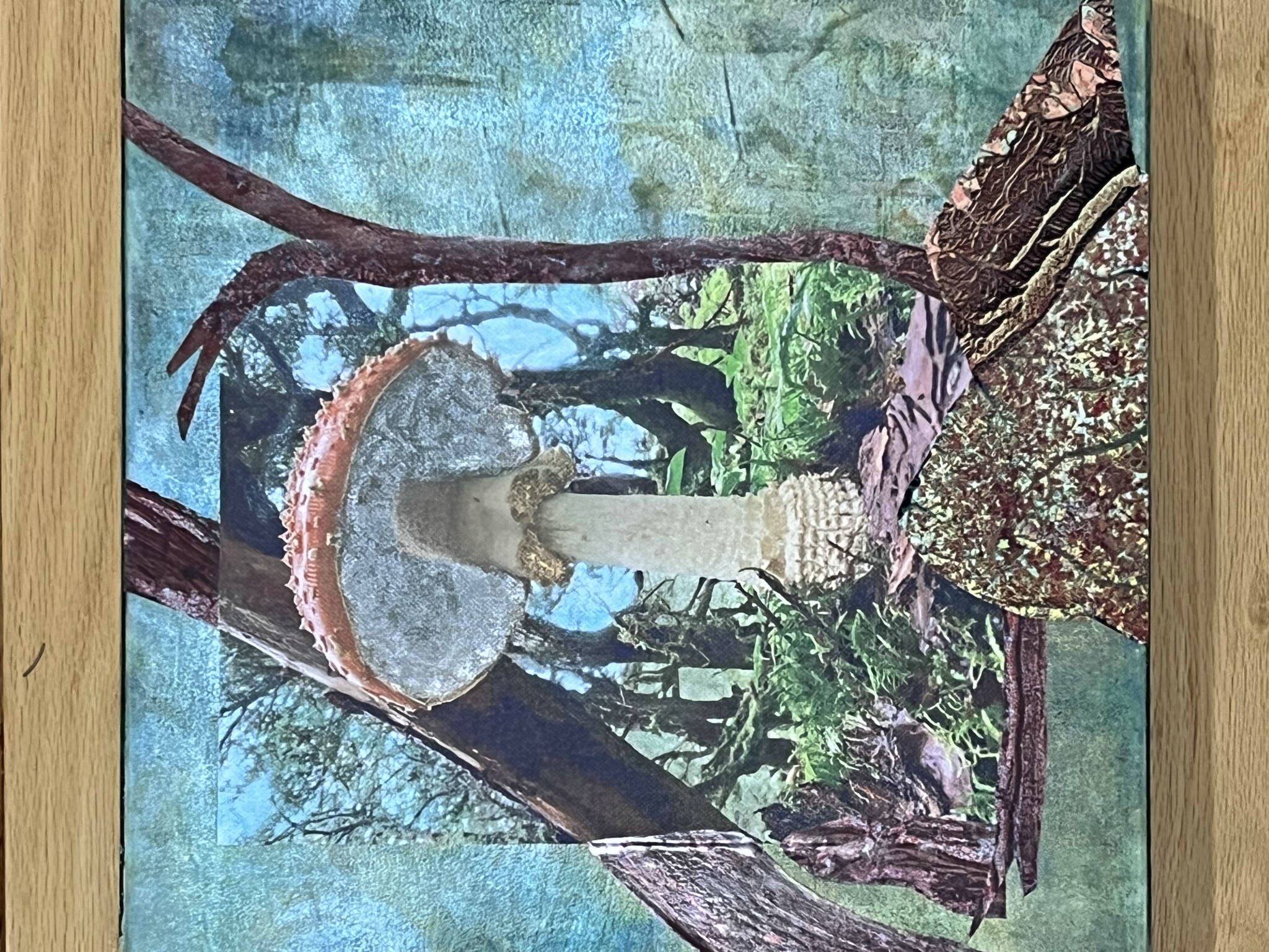 Dorolyn Alper collage art, seen here, is part of her newest series, “Juneau with a twist” and will be available for viewing on First Friday. Alper is Juneau Artists Gallery’s featured artist for the month of February. (Courtesy Photo / Juneau Artists Gallery)