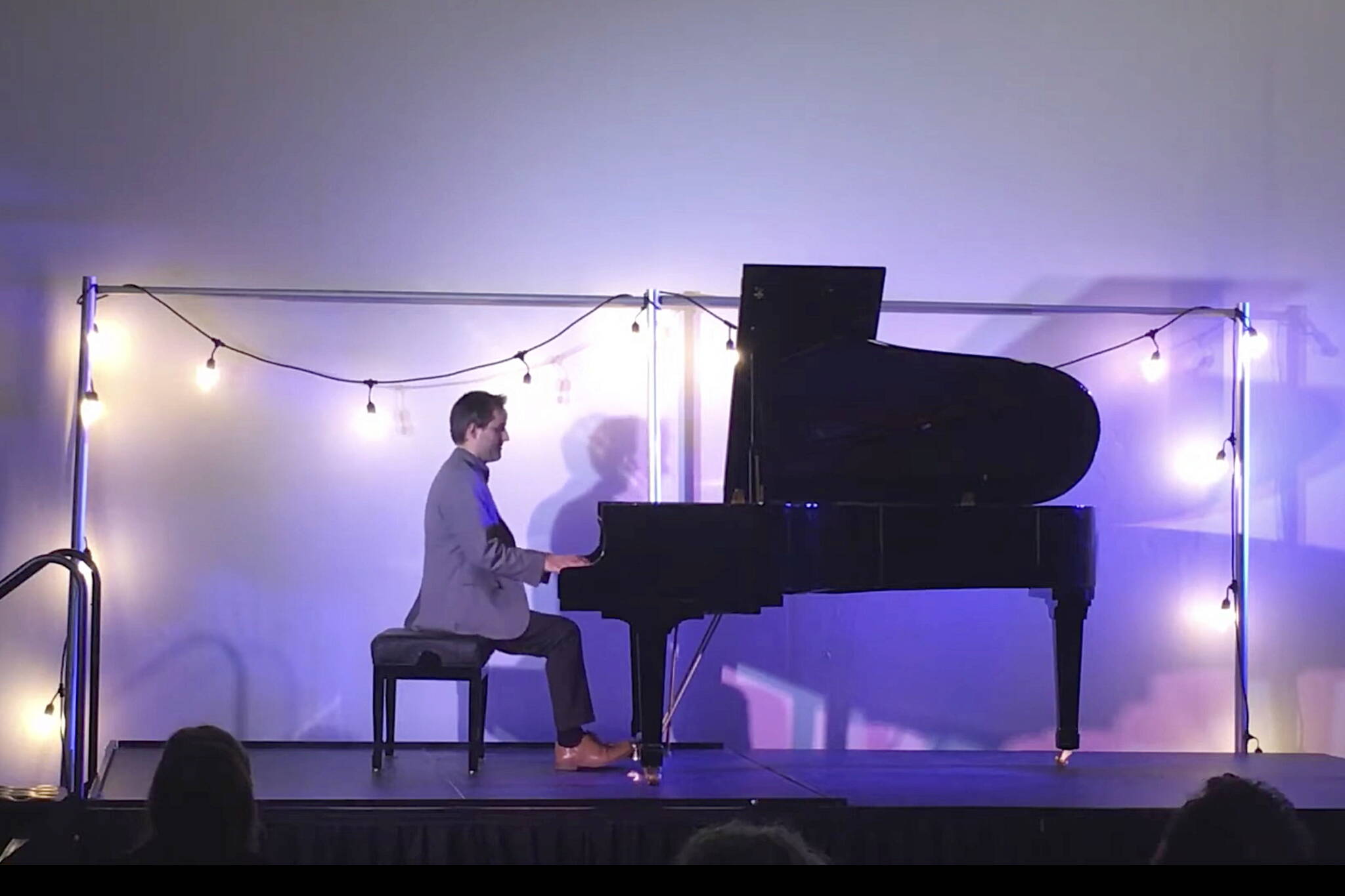 Jon Hays performs works by Beethoven during a Juneau Piano Series concert in October of 2022 at the Juneau Arts and Culture Center. Hays is scheduled to perform another concert as part of the series on March 19. (Screenshot from Juneau Piano Series video recording)