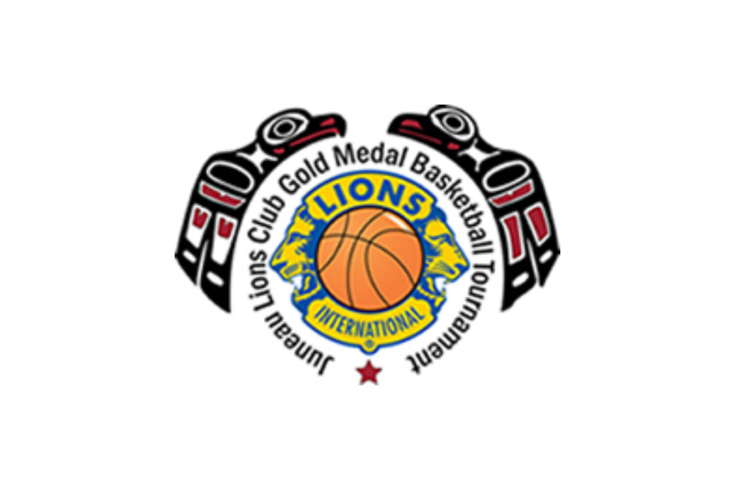 This image shows the Juneau Lions Club Gold Medal Basketball Tournament's logo. The club is looking for submissions of logos for the historic tournament's 75th anniversary. The winning artist will receive a $250 prize. (Screenshot)