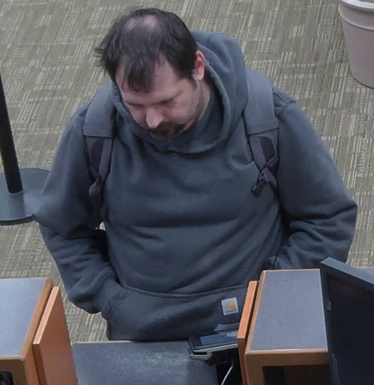 FBI 
The FBI Anchorage Field Office is seeking information about this man in relation to a Wednesday bank robbery in Anchorage, the agency announced Thursday afternoon. Anyone with information regarding the bank robbery can contact the FBI Anchorage Field Office at 907-276-4441 or tips.fbi.gov. Tips can be submitted anonymously.