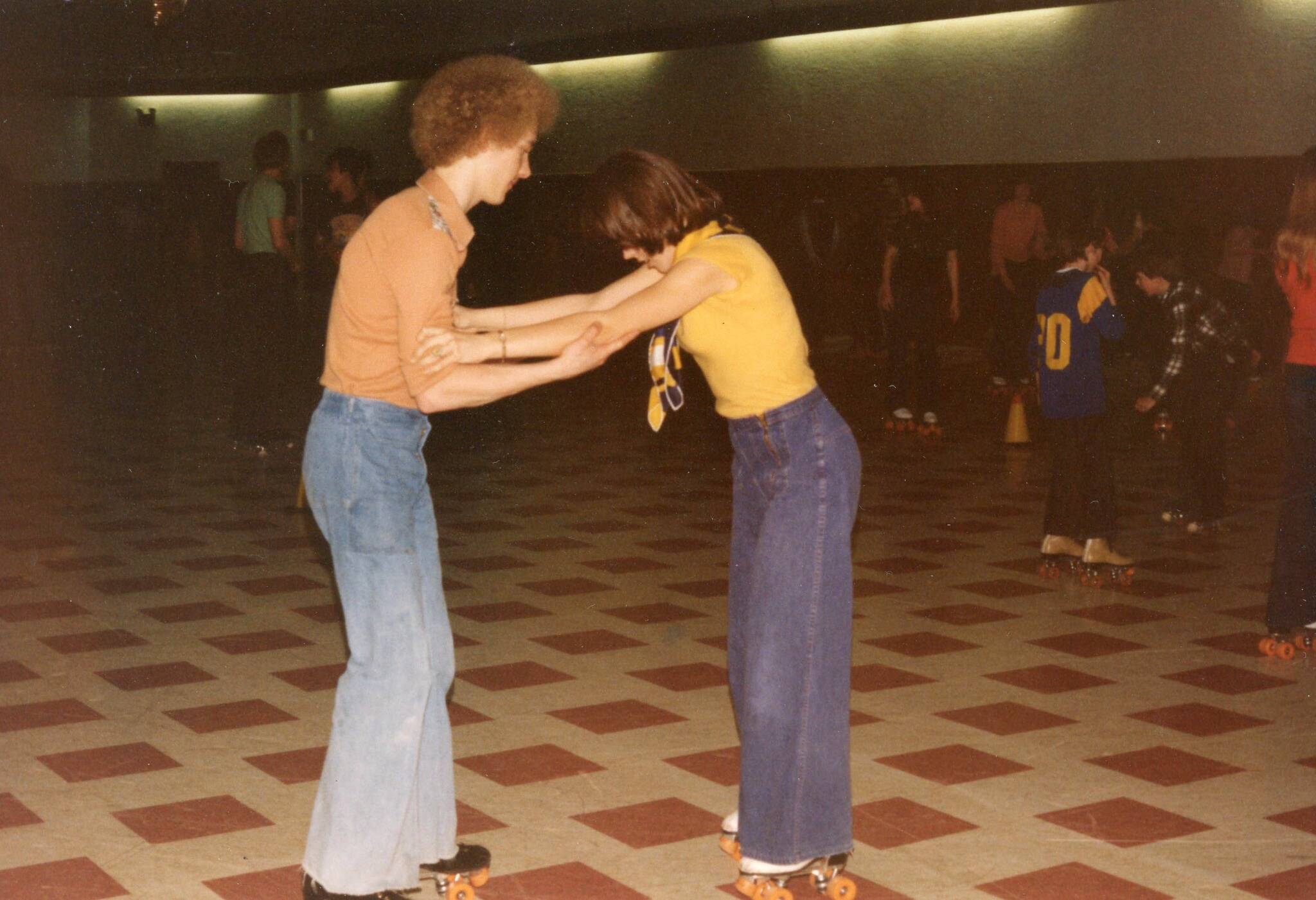 David Mayer and Katy Taylor at Skateland in the Mendenhall Mall in 1978 or 1979. (Courtesy Photo / Brian Wallace)