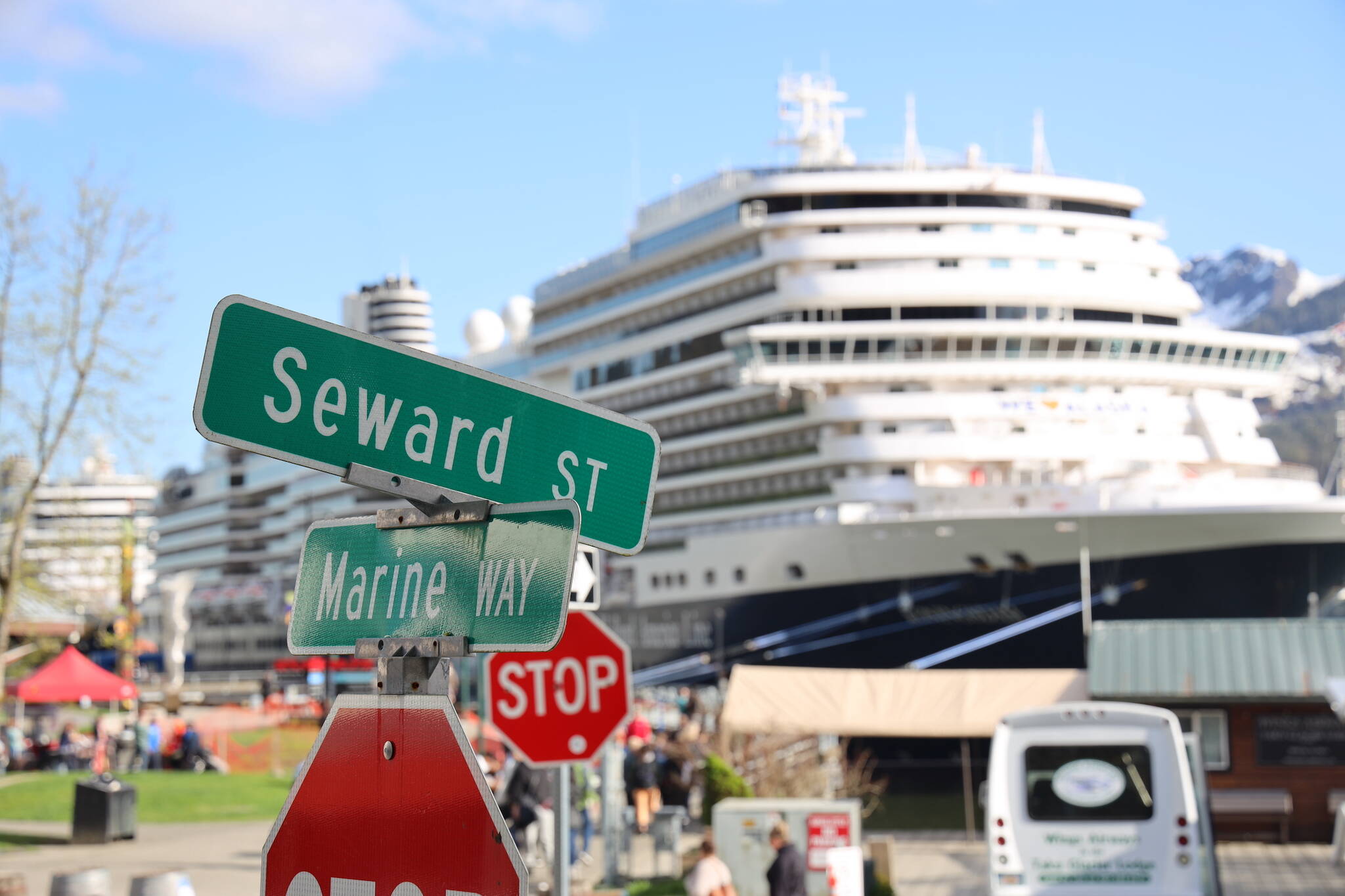 On Monday the City and Borough of Juneau Assembly passed a motion in support of the Sealaska Heritage Institute’s intention to rename the two blocks of South Seward Street between Front Street and Marine Way to Heritage Way. (Clarise Larson / Juneau Empire)