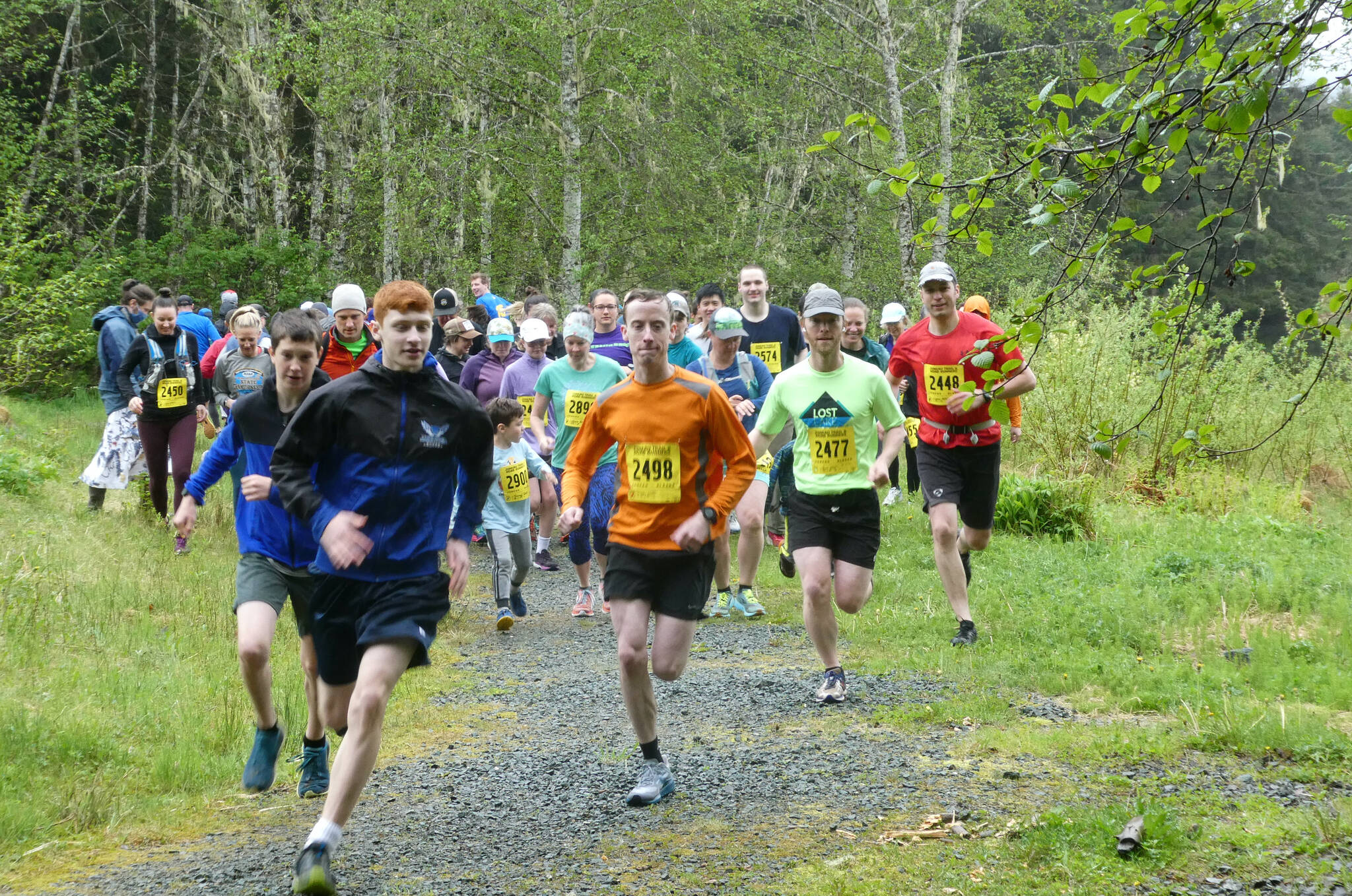 Racers start the Spring Tide Scramble at Fish Creek Park on Saturday. (Courtesy Photo)