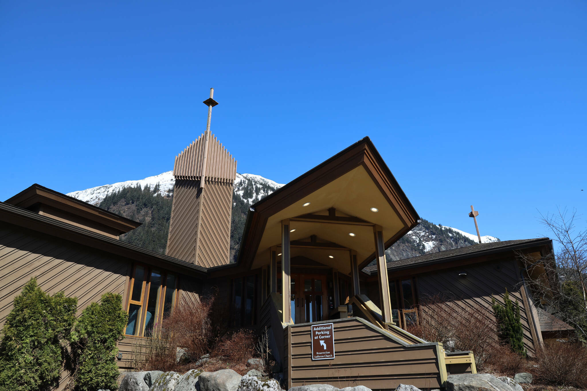 Resurrection Lutheran Church, which provides a weekly food pantry, is seen here in April. (Clarise Larson / Juneau Empire File)