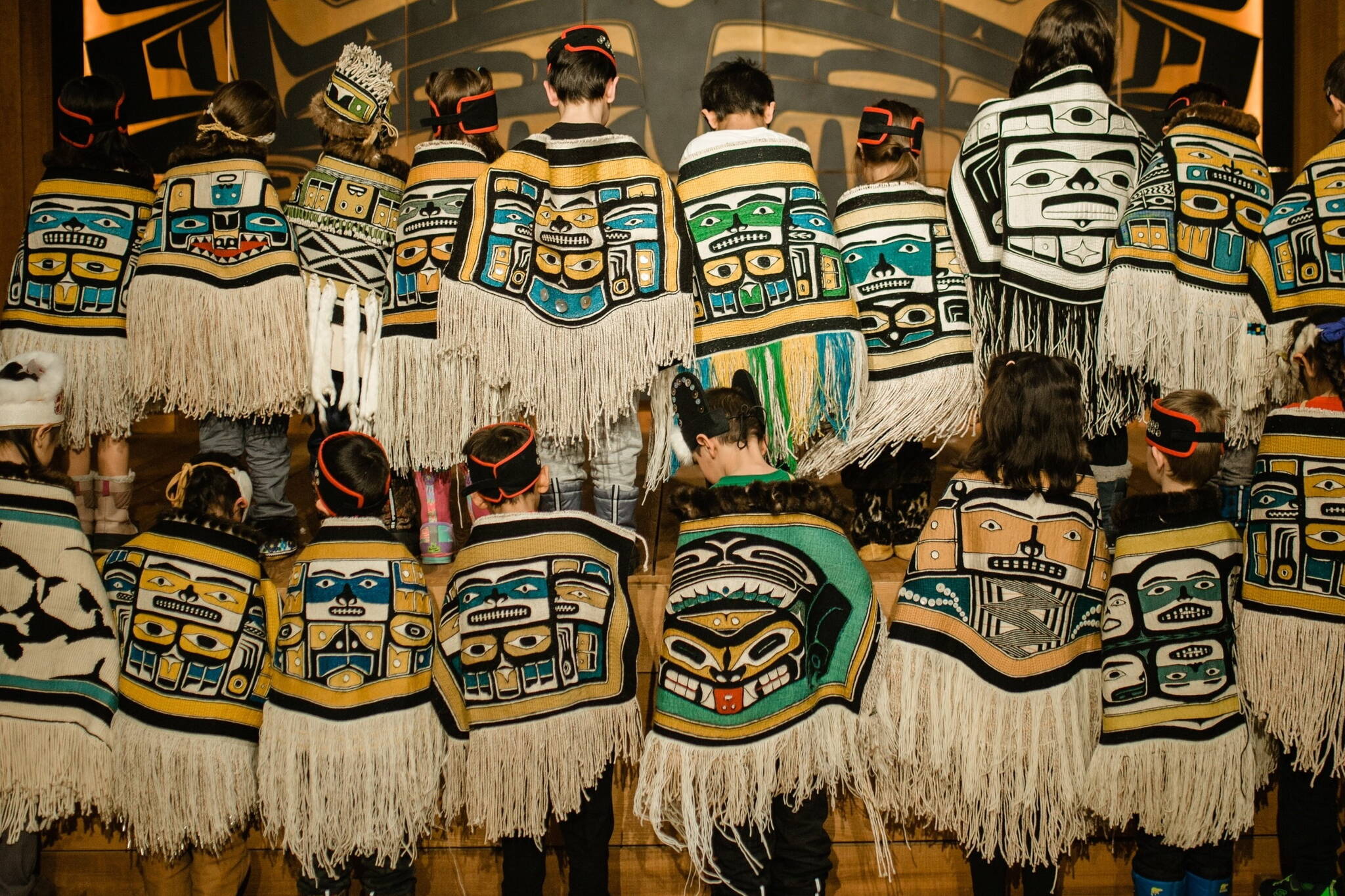 Image from the exhibition “For Our Children: Chilkat Regalia Woven in the Lineage of Jennie Thulnaut and Clarissa Rizal,” on display at the Juneau-Douglas City Museum this month. (Photo courtesy of the Juneau Arts and Humanities Council)