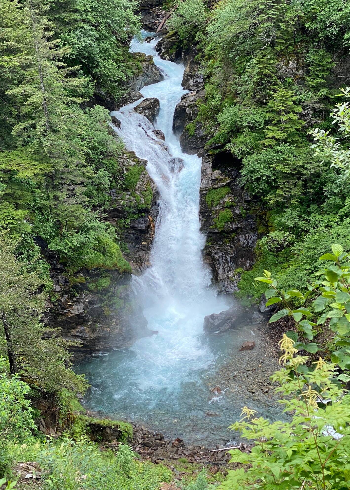 Ebner Falls along Perseverance Trail on July 2. (Photo by Denise Cartoll)