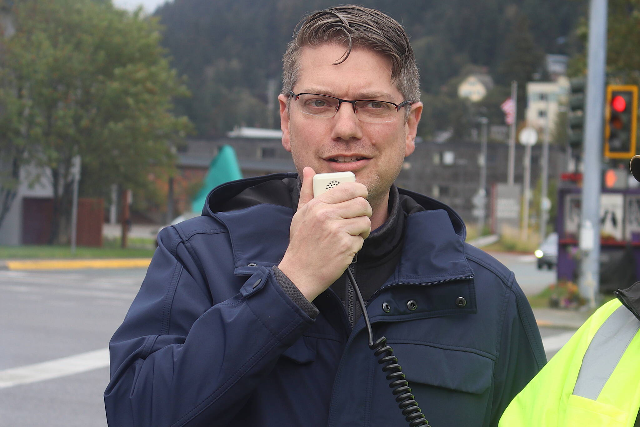 Nick Begich III, speaks to Juneau residents at a public gathering in September 2022. Begich on Thursday announced on social media that he will again be running for the Alaska U.S. House seat in the 2024 election. (Mark Sabbatini / Juneau Empire File).