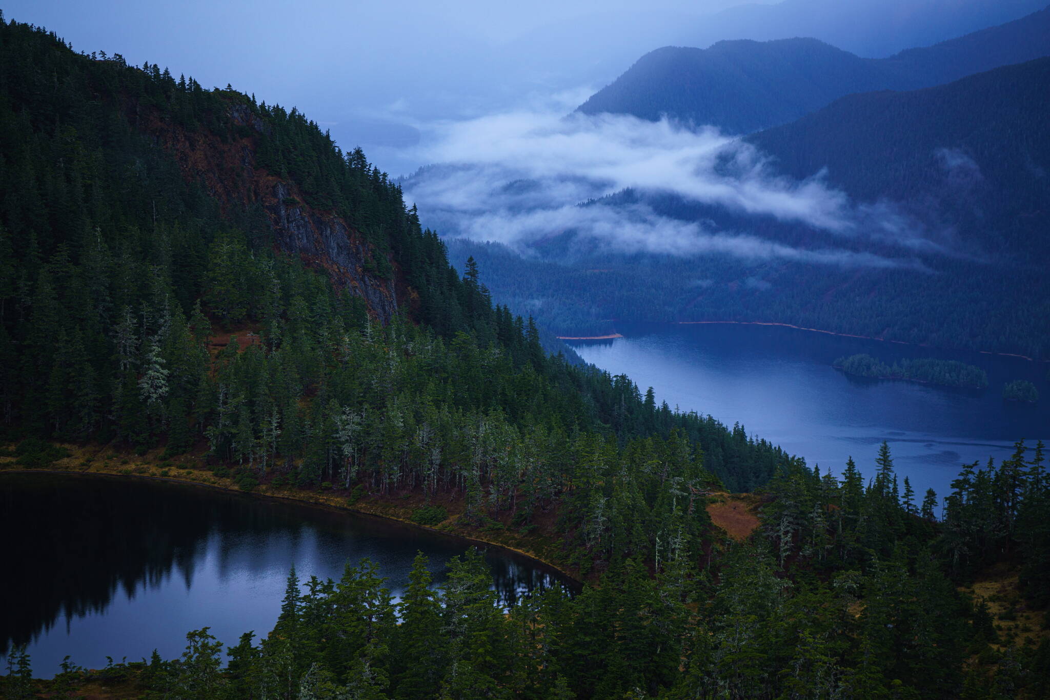 The Tongass National Forest includes 16.7 million acres and was established in 1907. The islands, forests, salmon streams, mountains and coastlines of Southeast Alaska are the ancestral lands of the Tlingit, Haida and Tsimshian people who continue to depend on and care for their traditional territories. The Tongass was not created with the consent of Alaska Native people and today, the U.S. Forest Service is working to improve government-to-government relations with the federally recognized tribal governments of Southeast Alaska. (Bethany Goodrich / Sustainable Southeast Partnership)