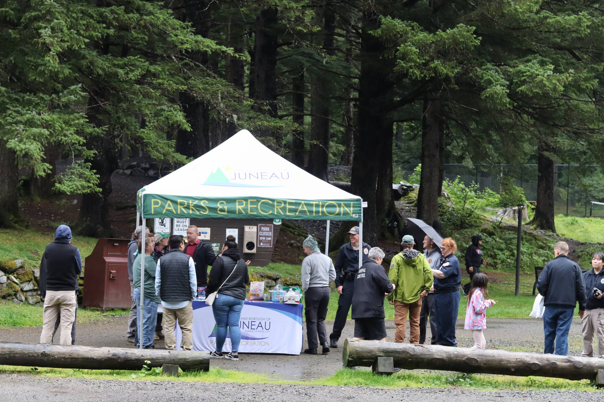 Juneau’s Parks and Recreation Department hosts a National Night Out event at Cope Park on Tuesday, one of three local public events connected to the national campaign that seeks to strengthen ties between police and communities. (Meredith Jordan / Juneau Empire)