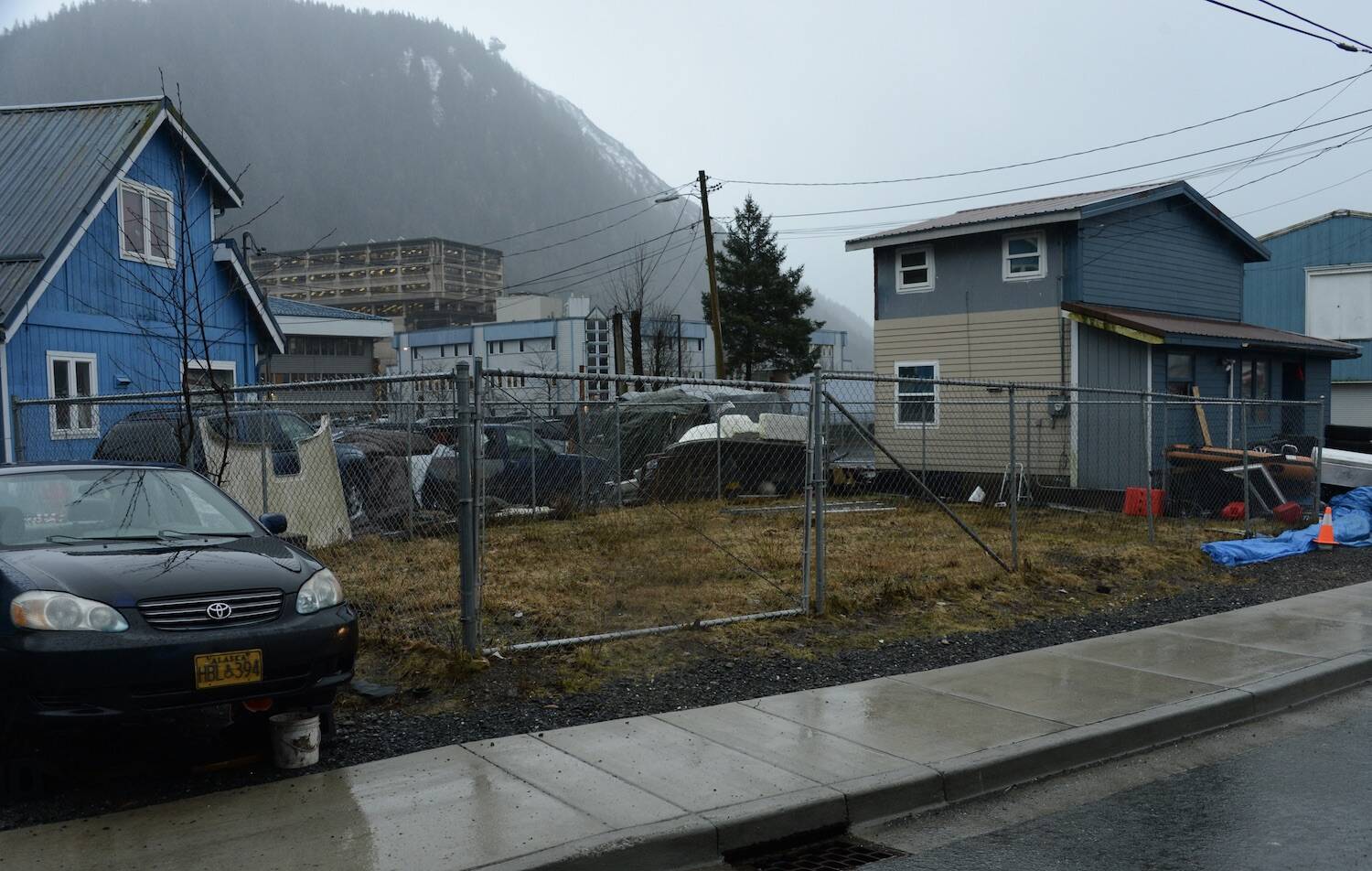 Jurisdiction over this small plot of Juneau land, seen Jan. 20, is being disputed between the state of Alaska, the federal government and the Central Council of the Tlingit and Haida Indian Tribes of Alaska. (Photo by James Brooks/Alaska Beacon)
