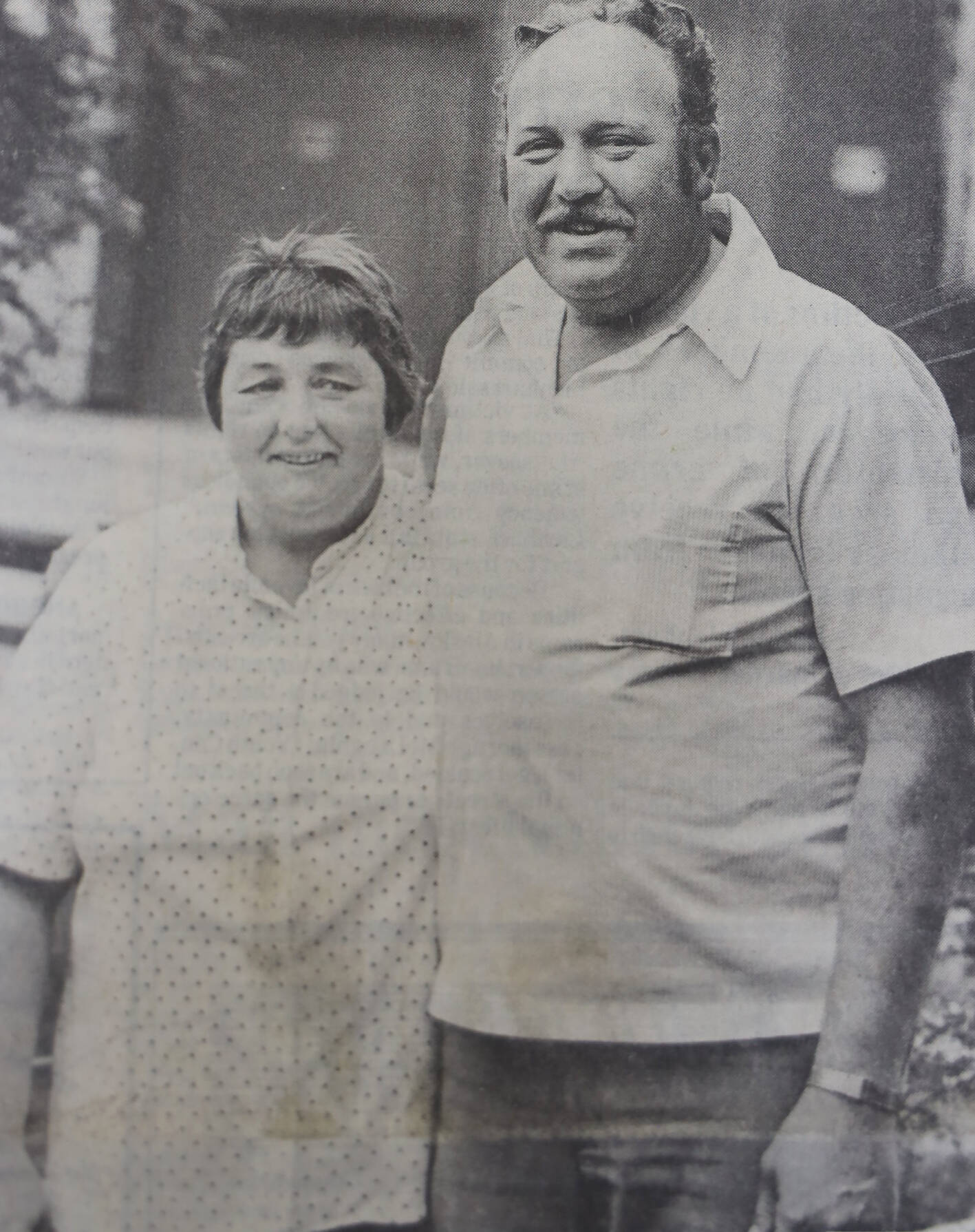 Derby Winner Sue Judson with husband, Alan: 35.2-pound king salmon proves lucky on Sunday, Aug. 11, 1985. (Brian Wallace / Juneau Empire Archives)