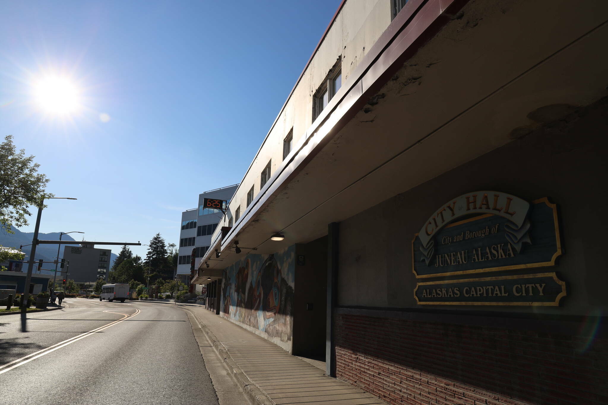 Juneau’s current City Hall is seen on July 13. (Clarise Larson / Juneau Empire File)