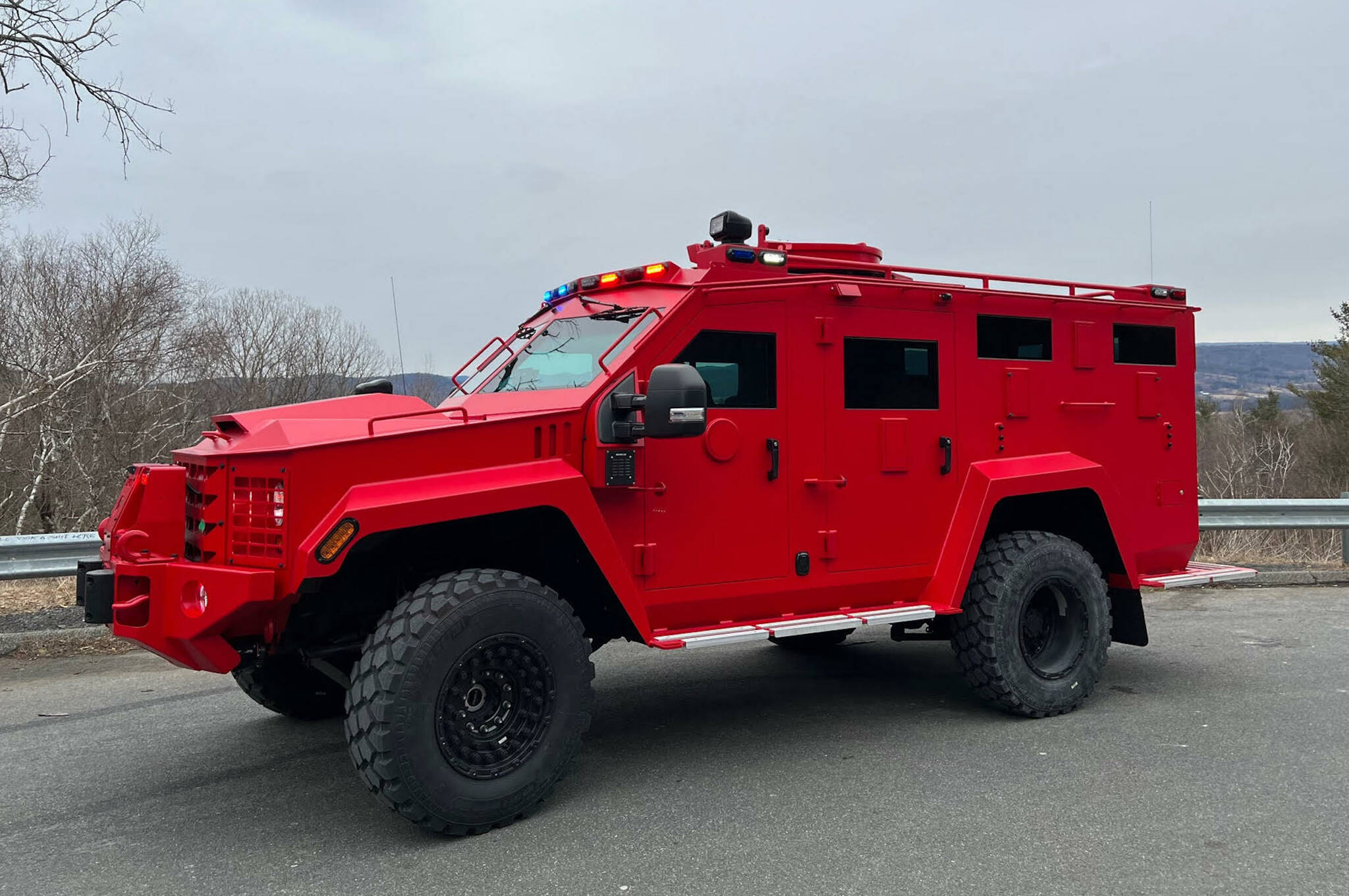 This is a photo of the Juneau Police Department’s new armored security vehicle that arrived in March. (Courtesy / Krag Campbell)