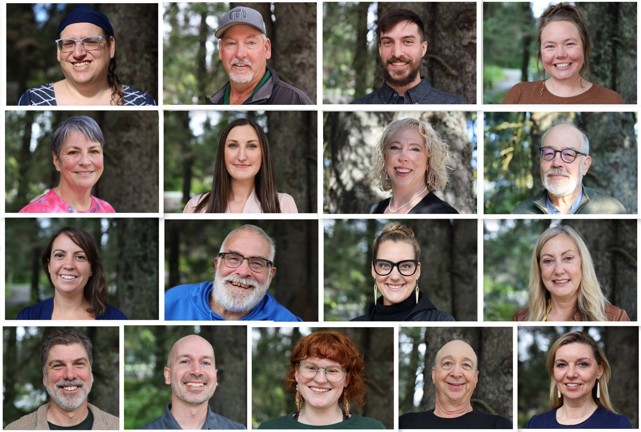 This is a photo collage of the candidates running for local office in the 2023 City and Borough of Juneau municipal election. (Clarise Larson / Juneau Empire)