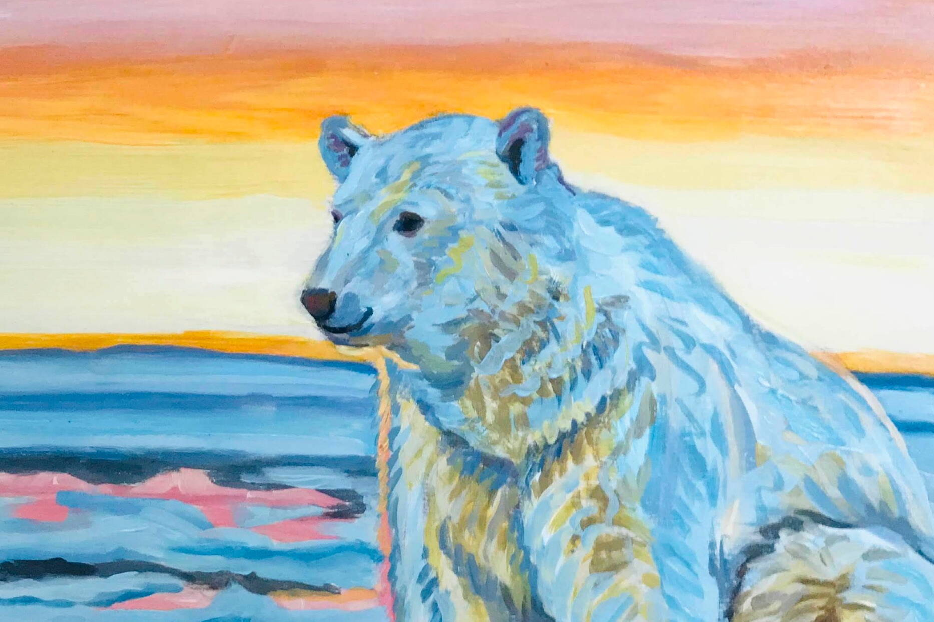 ”Stickered North” by Amanda Faith Thompson is one of two art exhibitions scheduled to debut during First Friday at the Juneau Arts and Culture Center. Also featured during the month will be Robert “Bo” Anderson’s “Cut it Out.” (JAHC)