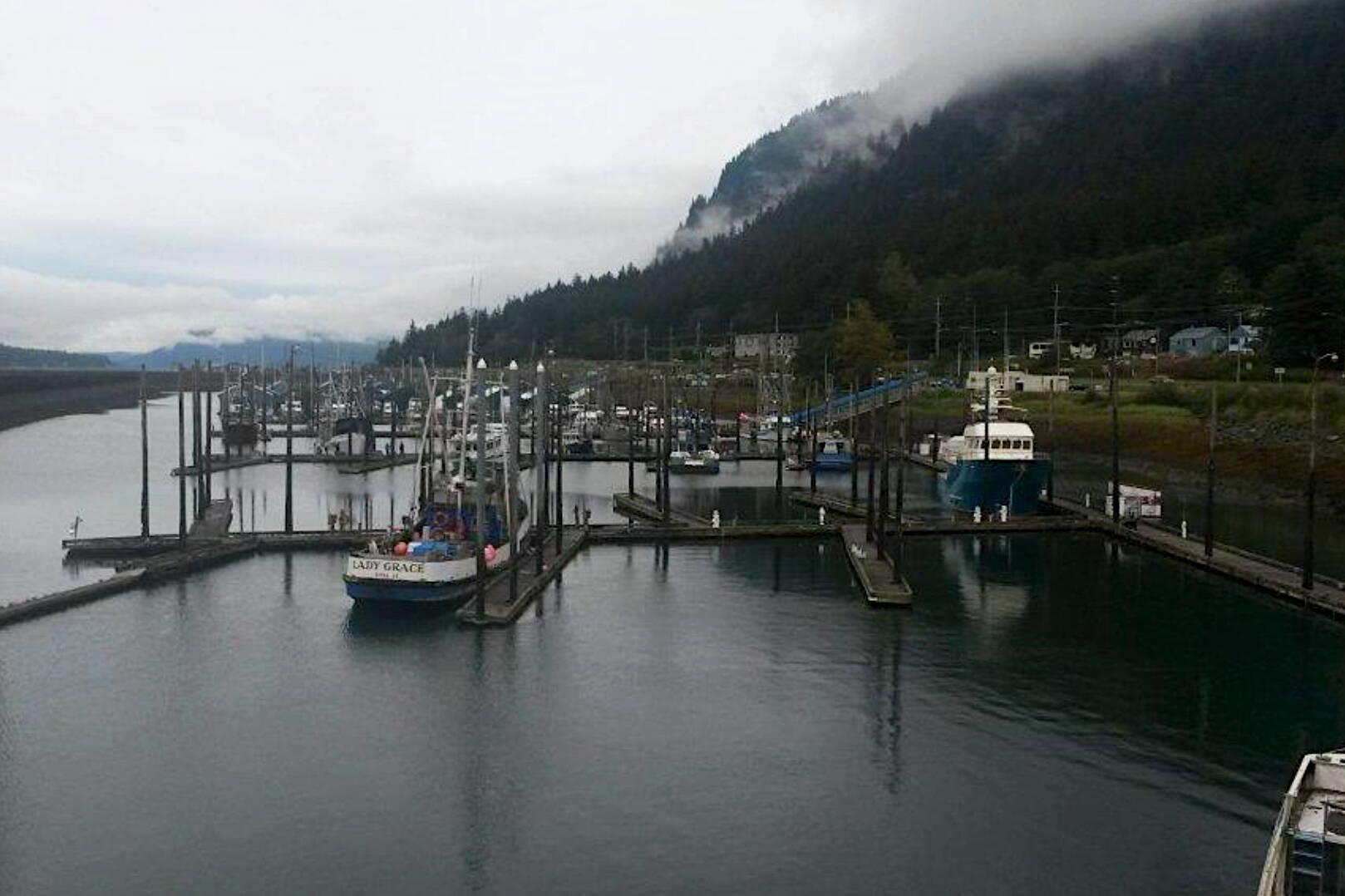 Aurora Harbor is where a Tennessee fugitive wanted for child rape and related charges was staying on a houseboat when he was apprehended by U.S. Marshals last week. (City and Borough of Juneau photo)