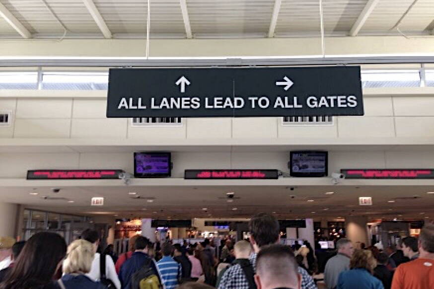 A sign at Chicago Midway International Airport. (Photo by Teri Schwartz)