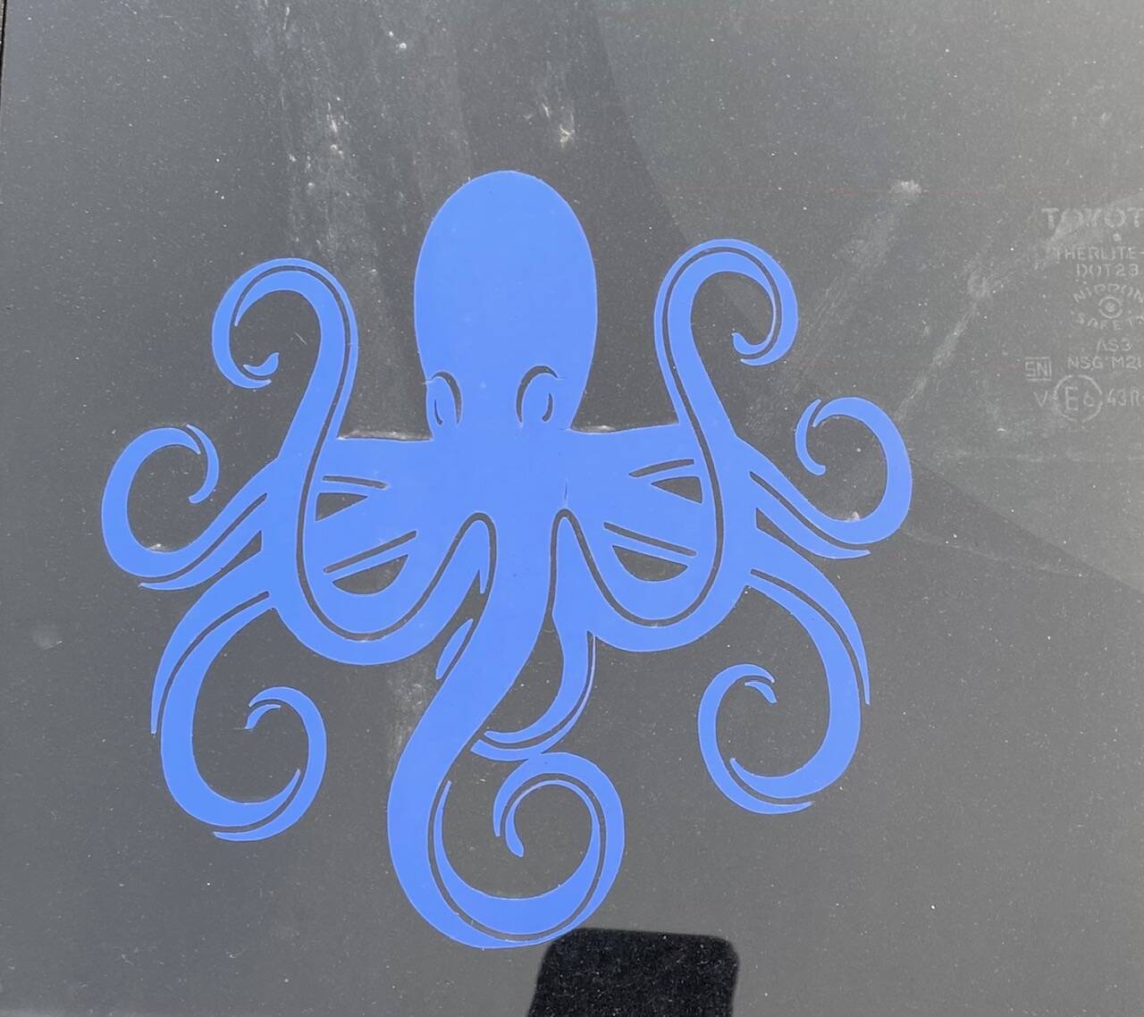 A blue octopus decorates a passing car on Oct. 22. (Photo by Denise Carroll)