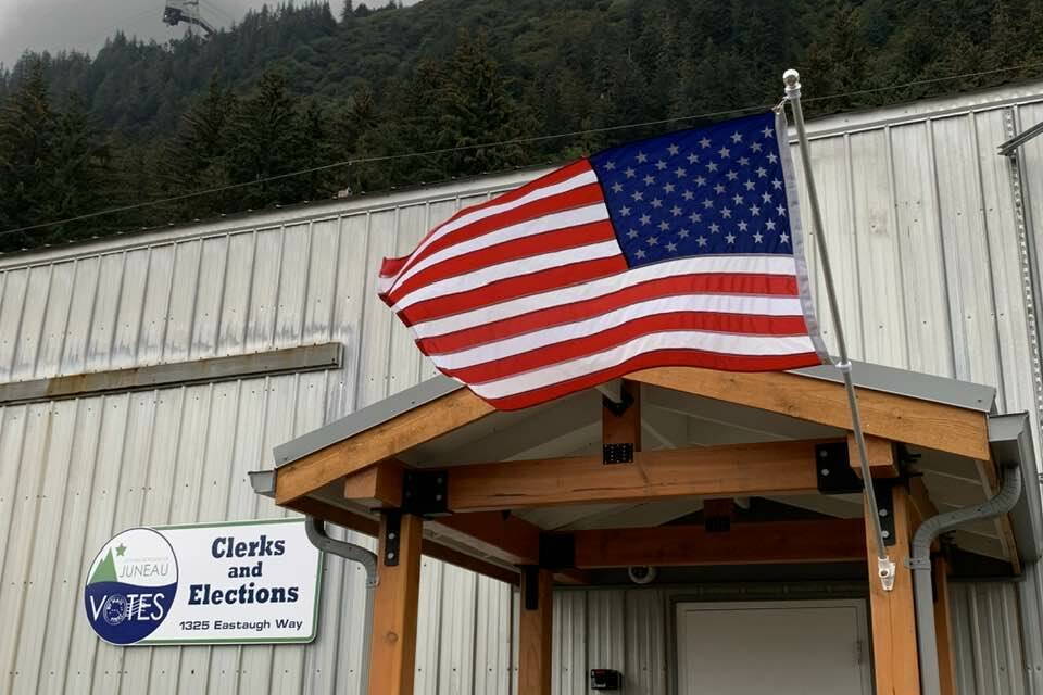 The City and Borough of Juneau Ballot Processing Center, located in a former warehouse south of downtown, was used to count votes from the Oct. 3 municipal election. (City and Borough of Juneau photo)