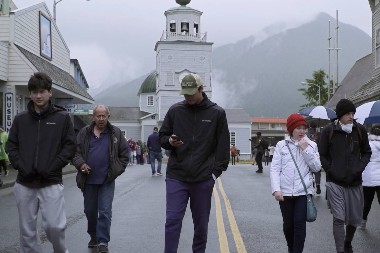 Tourists explore downtown Sitka in the documentary “Cruise Boom,” which is screening Friday at the University of Alaska Southeast and Saturday at the Gold Town Theater. (Courtesy of Artchange Inc.)