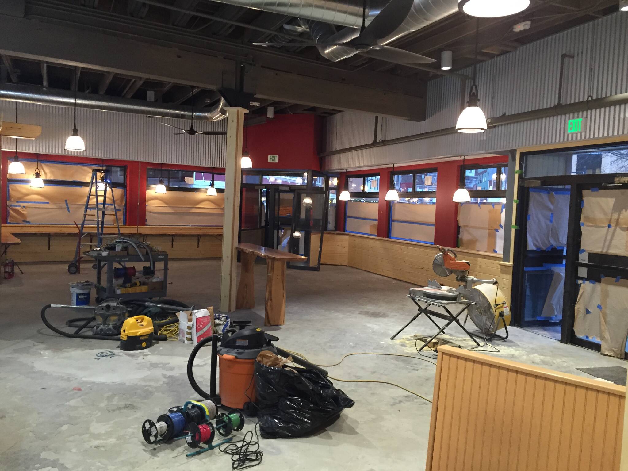Interior photo during remodeling for Heritage Coffee Cafe. (Photo courtesy Grady Saunders)
