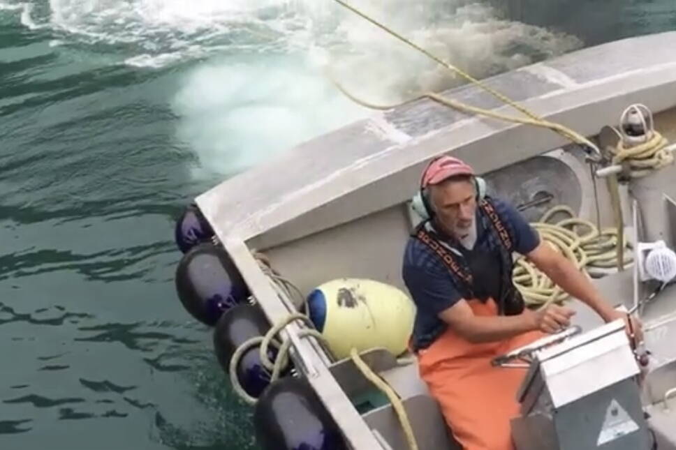 Greg Bowen on the back deck on the crab hold of the fishing vessel Trinity, captained by Nick Nelson and owned by Norval Nelson and Barbara Cadiente-Nelson. The family, who worked with Bowen for 25 years, described him as a highly skilled “skiff man,” setting the seine net and keeping the seiner off the bottom, off of rocks, and from rolling over when filled with salmon. (Photo courtesy of Barbara Cadiente-Nelson.)