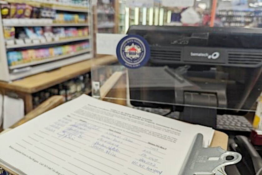 A petition calling for non-renewal of assessor Michael Dahle’s contract at a Haines store. The petition gathered nearly 500 signatures in about a week. (Lex Treinen / Chilkat Valley News)